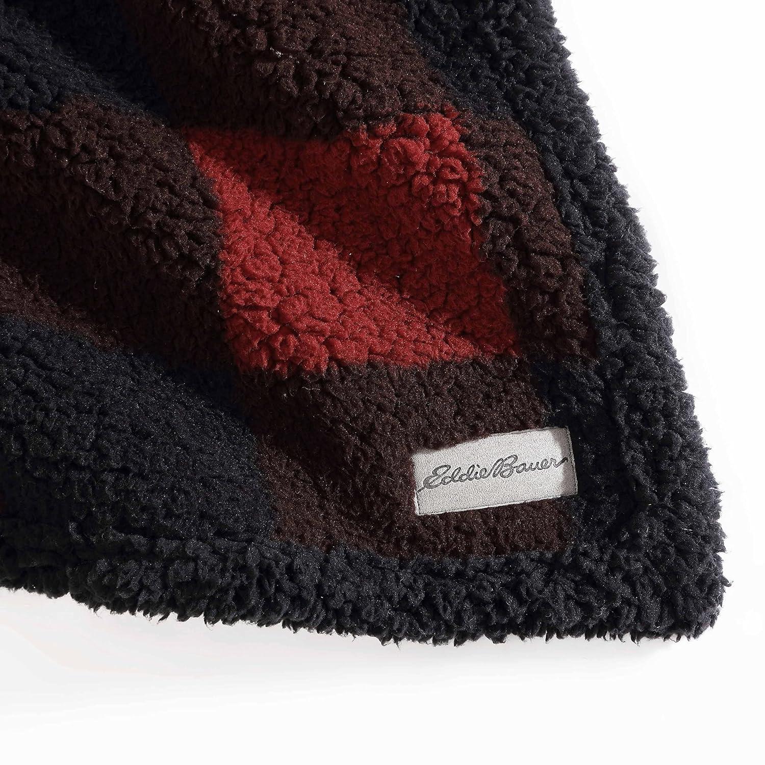 Eddie Bauer Eddie Bauer Printed Sherpa Reversible Throw Blankets