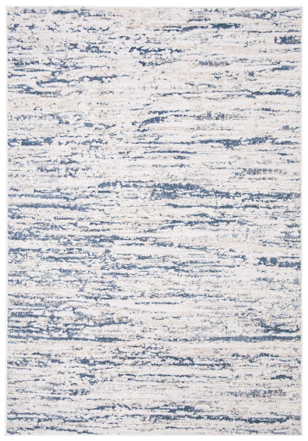 Amelia ALA768 Power Loomed Area Rug - Ivory/Blue - 5'3"x7'6" - Safavieh.