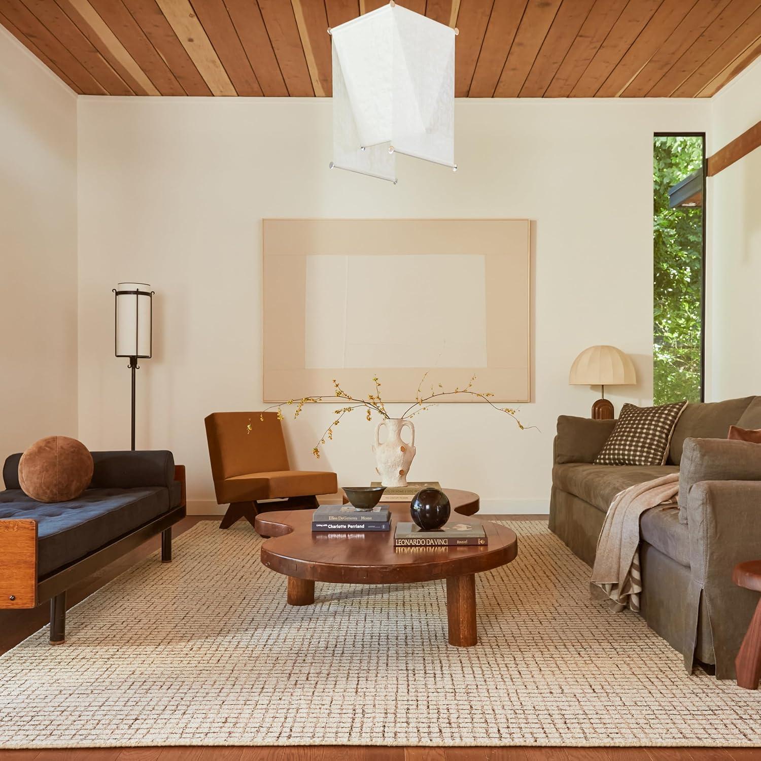 Katasha Checked Wool Area Rug