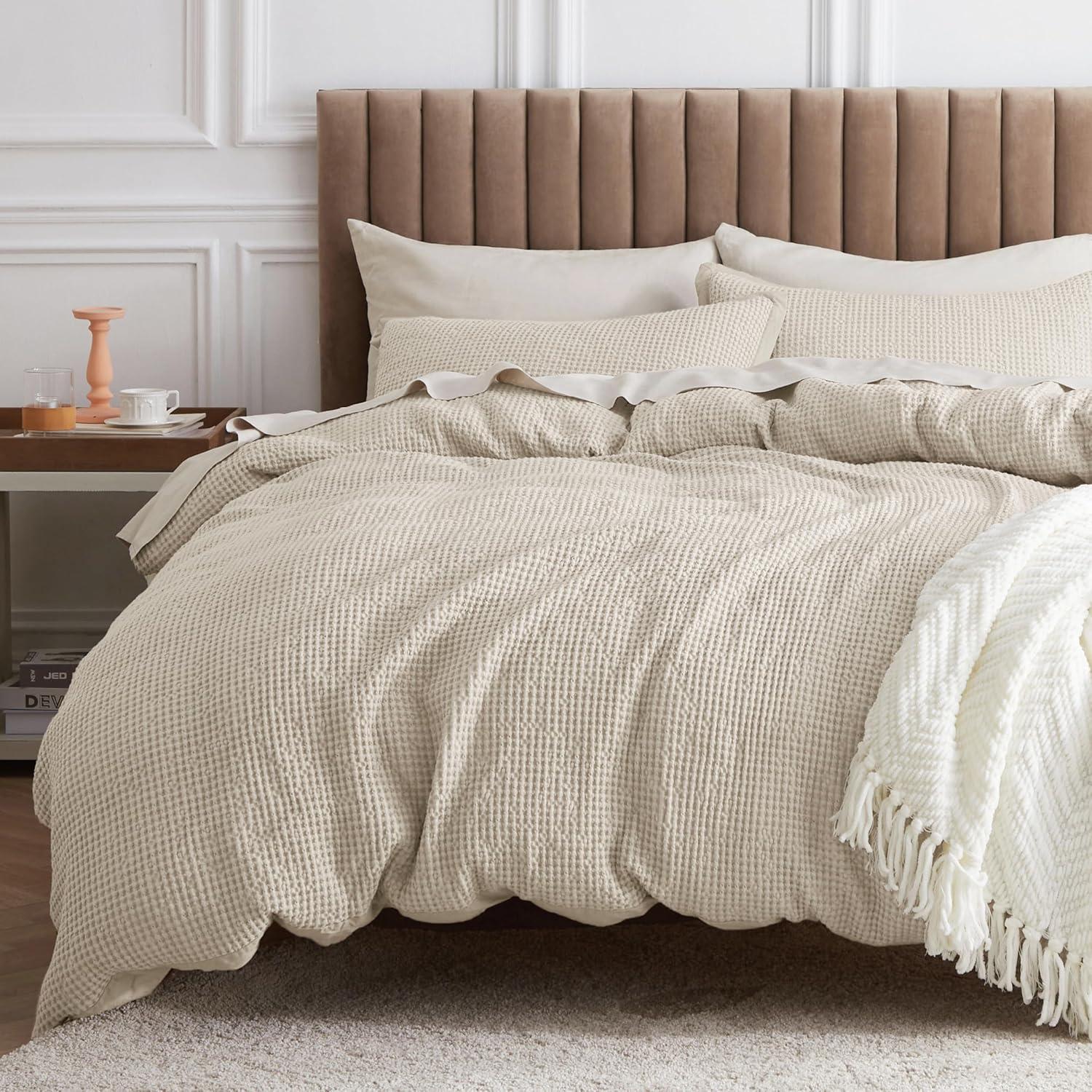 Bedsure Bedsure 100% Cotton Waffle Weave Duvet Cover