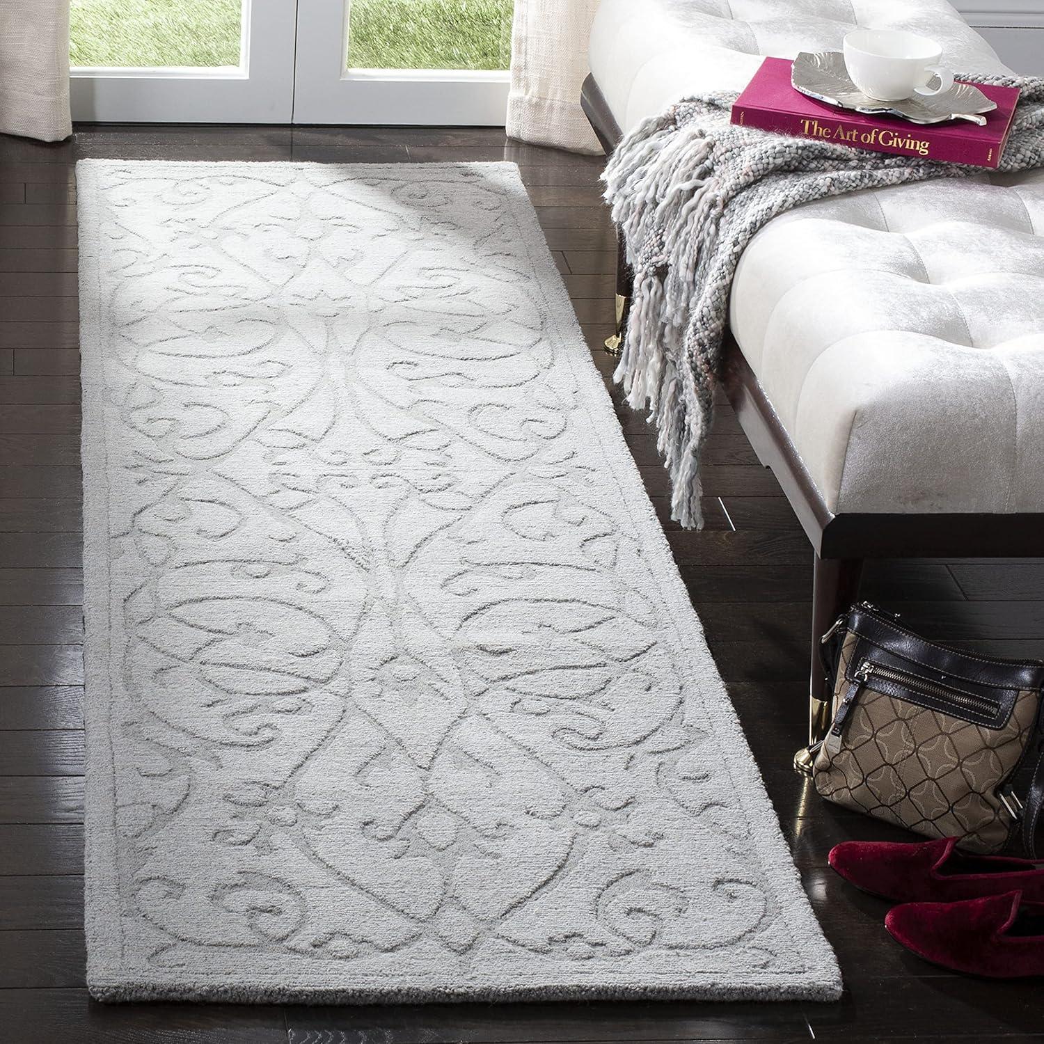 Impressions IM341 Hand Loomed Runner Rug - Grey - 2'3"x6' - Safavieh.