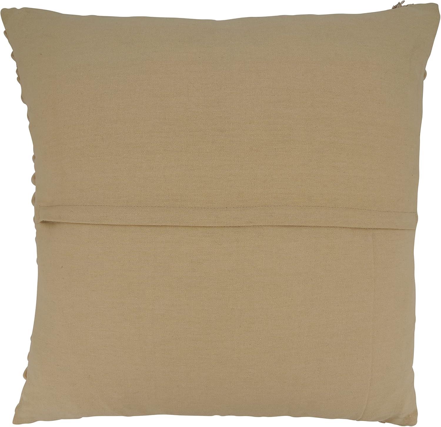 Saro Lifestyle Fringe Striped Throw Pillow With Down Filling