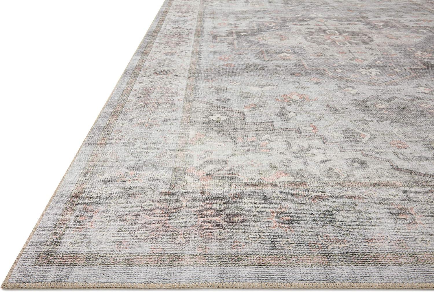 Loloi II Heidi Collection HEI-02 Dove / Blush, Oriental Area Rug 3'-6" x 5'-6"