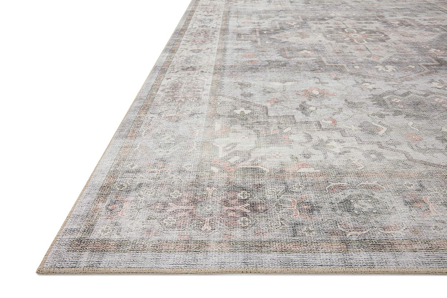 Dove & Blush Medallion 5' x 7' Wool-Synthetic Blend Area Rug