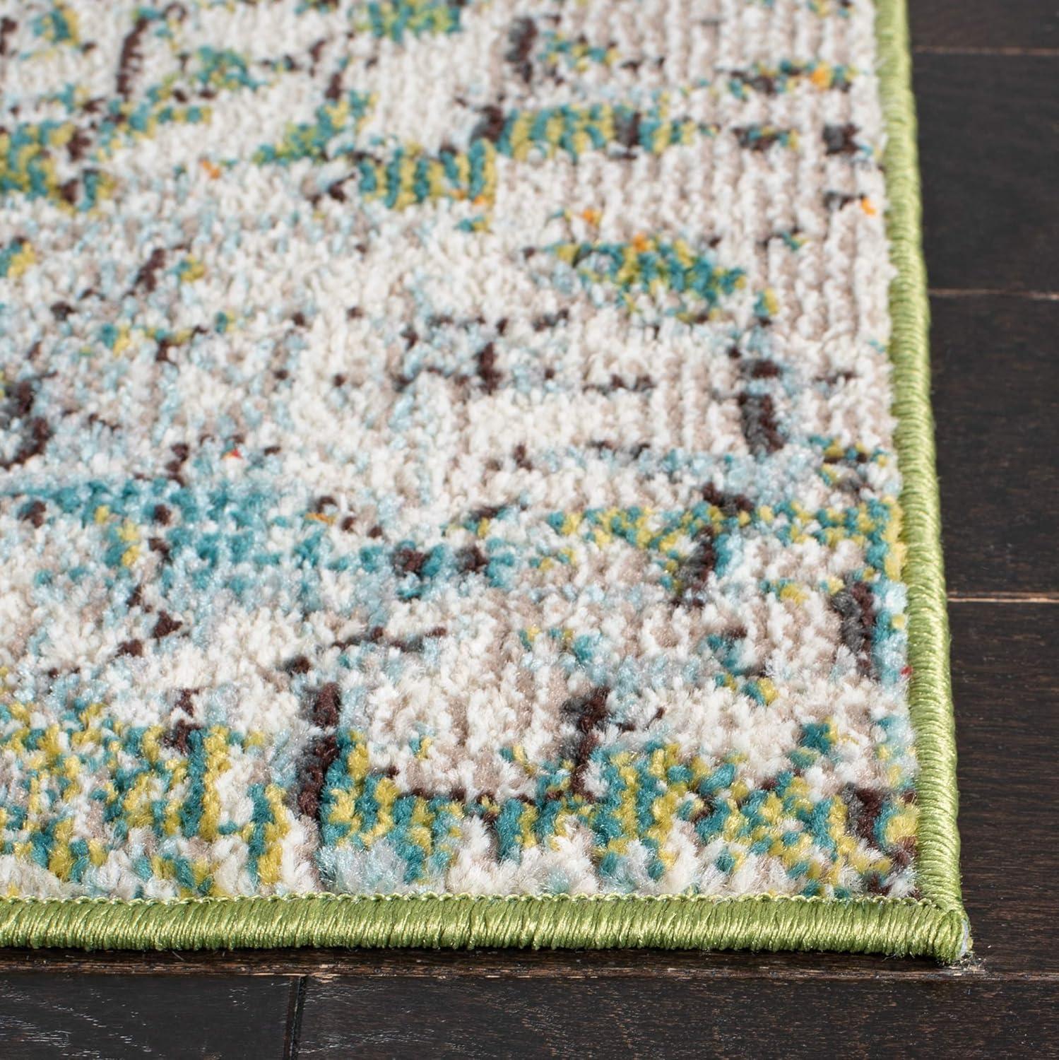 Madison MAD460 Power Loomed Indoor Area Rug - Green/Turquoise - 9'x12' - Safavieh
