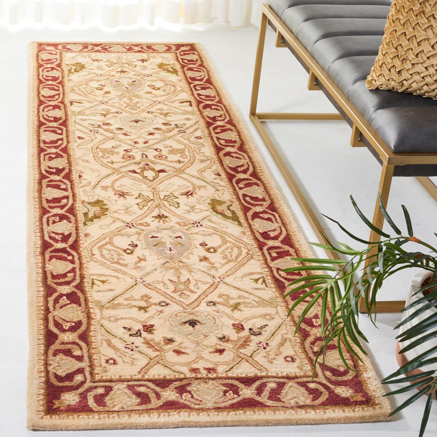 Persian Legend PL819 Hand Tufted Indoor Runner Rug - 2'6"x16' - Ivory/Rust - Safavieh