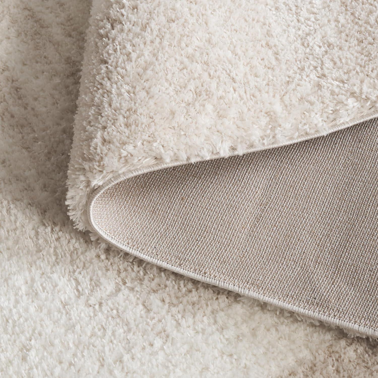 August Shag 900 AUG900 Power Loomed Indoor Area Rug - Ivory - 4'x6' - Safavieh