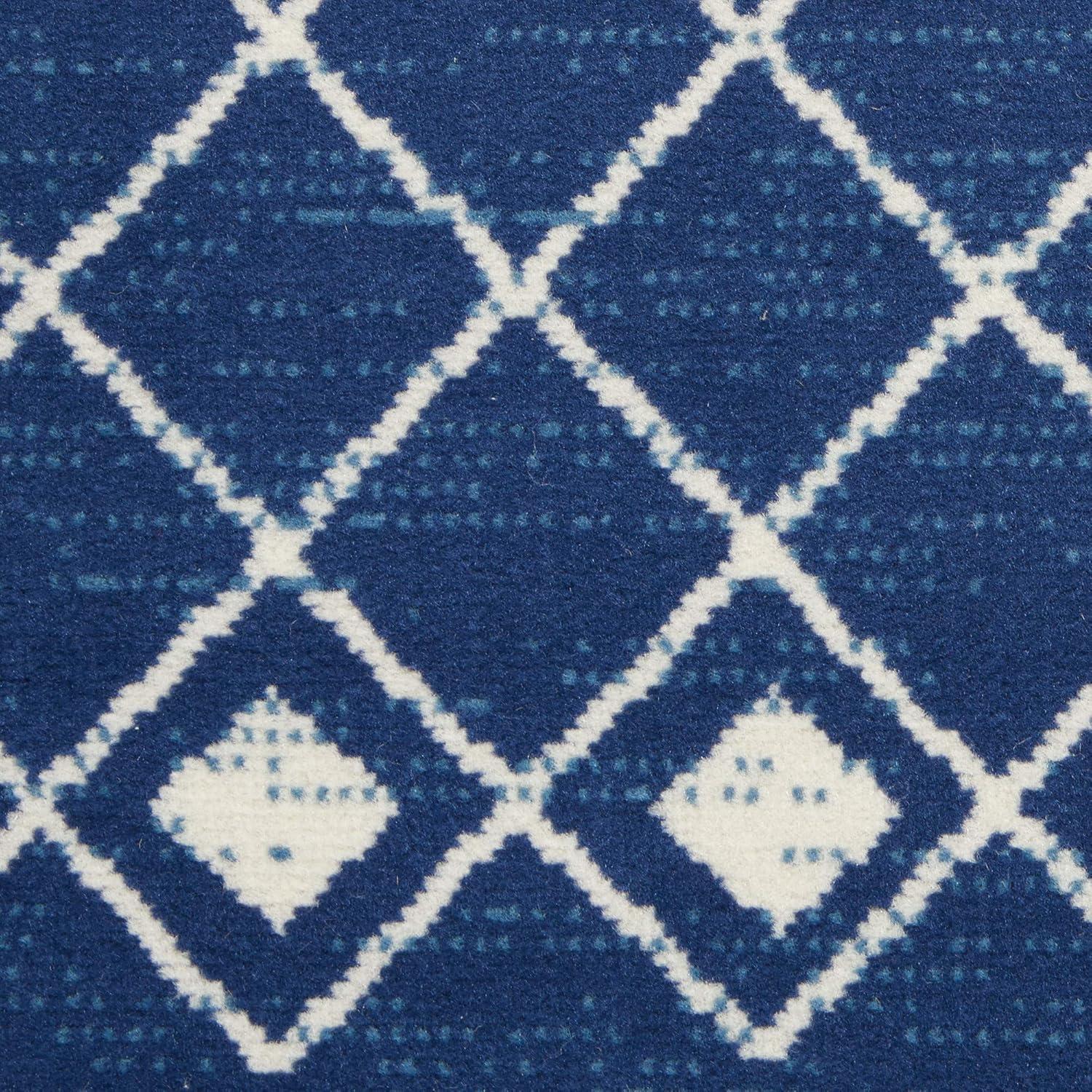 Nourison Grafix GRF37 Navy/White Indoor Area Rug - 6' x 9'