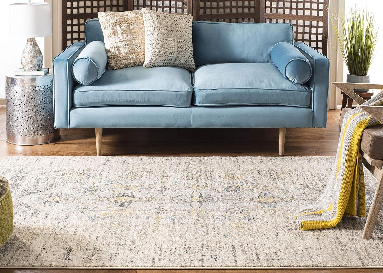 Monaco MNC209 Power Loomed Indoor Area Rug - Grey/Multi - 5'1"x7'7" - Safavieh.