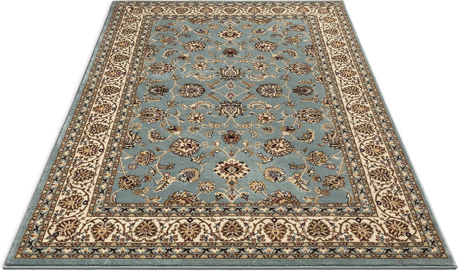 Well Woven Barclay Sarouk Traditional Oriental Panel Light Blue 3'11" x 5'3" Area Rug