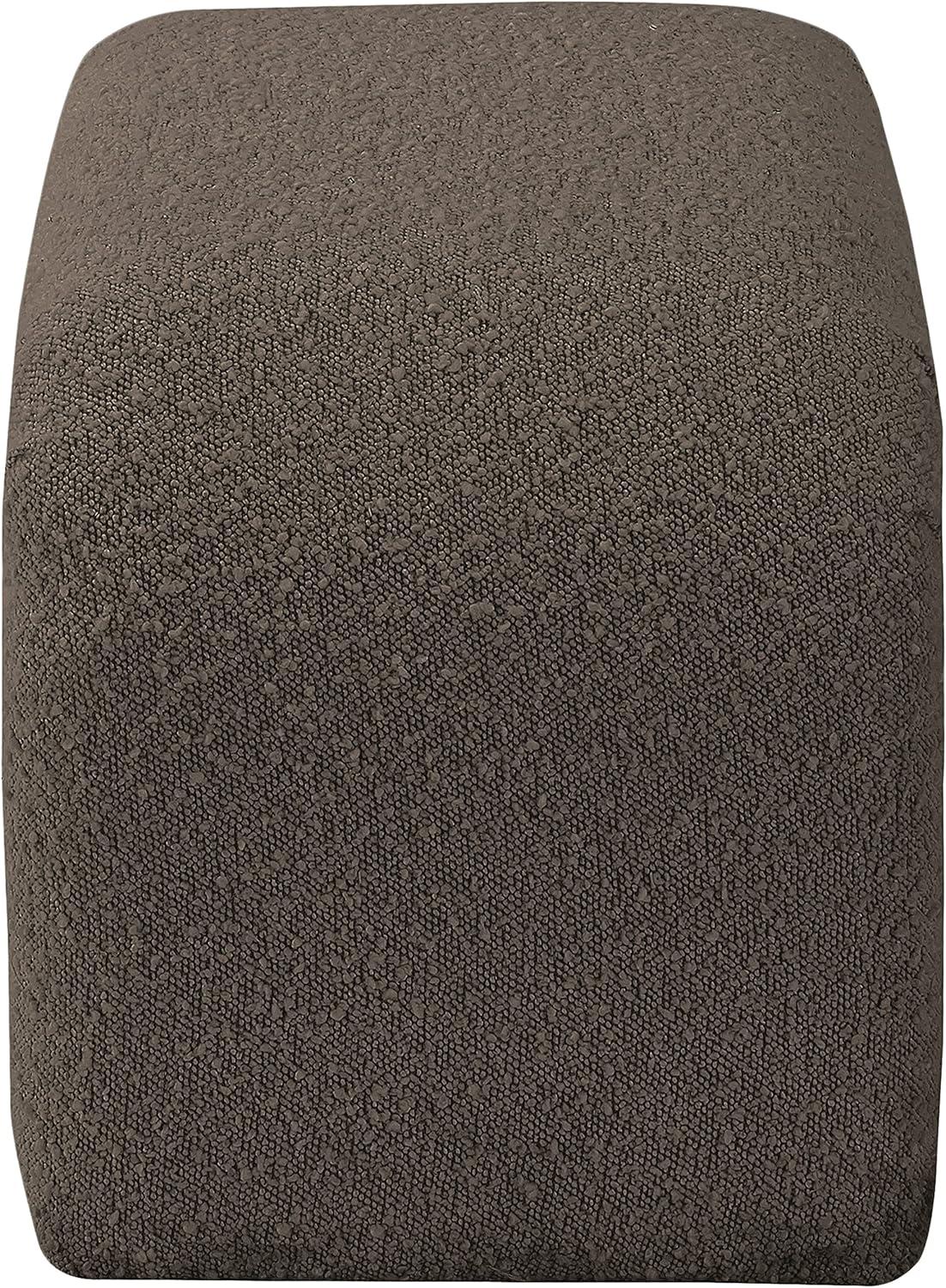 Meridian Furniture Niagara Black Boucle Fabric Bench