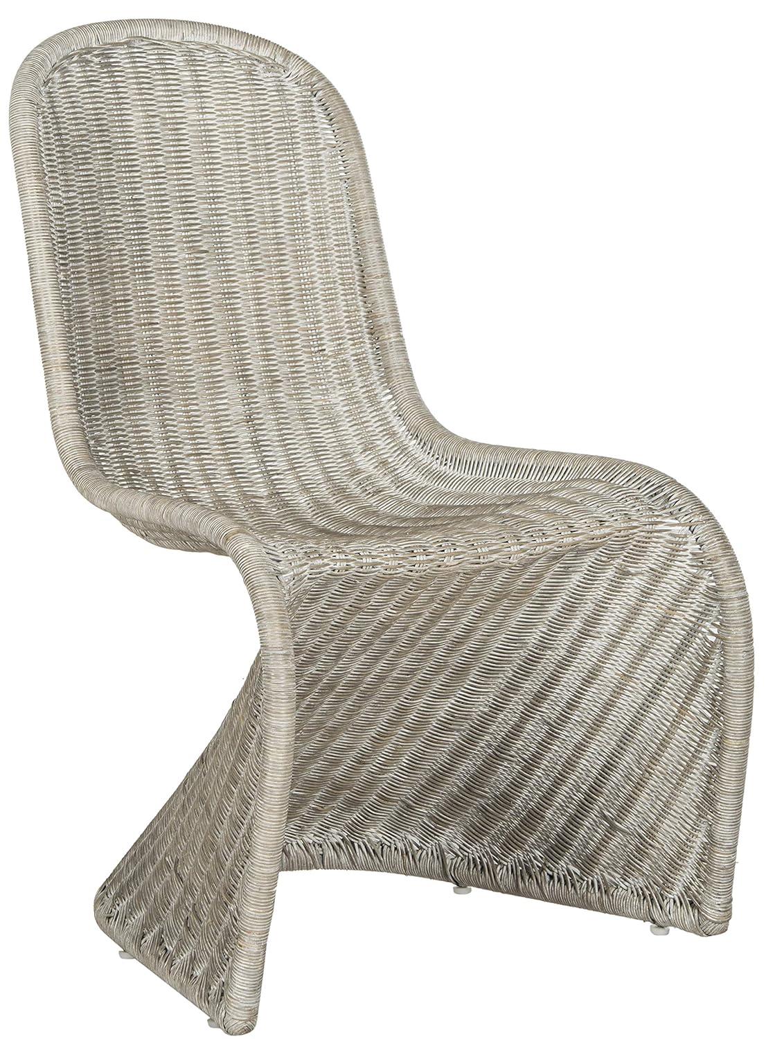 Tana Wicker Side Chair (Set of 2) - SEA8009 - Natural White Wash - Safavieh