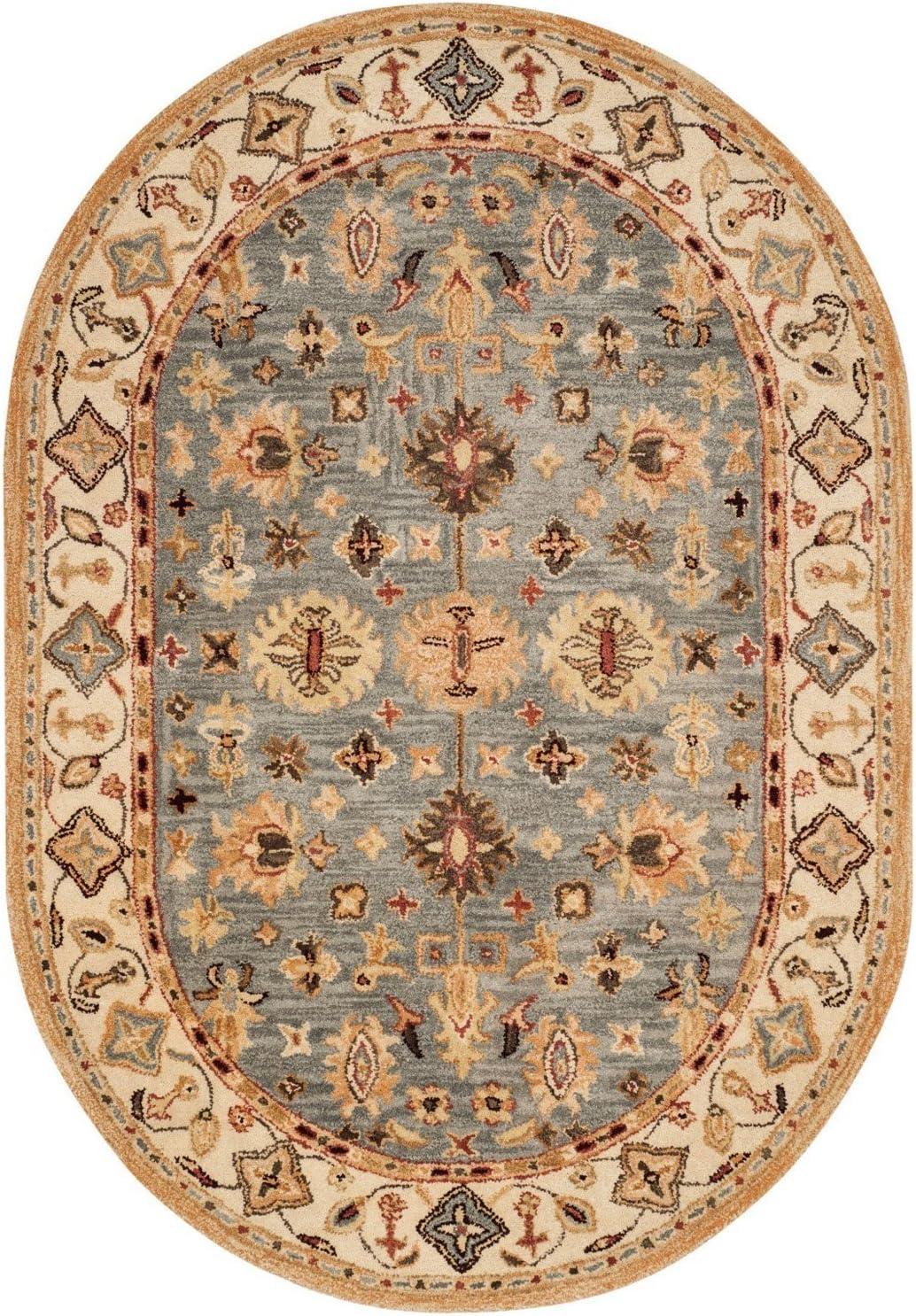 Antiquity Oriental Handmade Tufted Wool Blue/Ivory/Red Area Rug