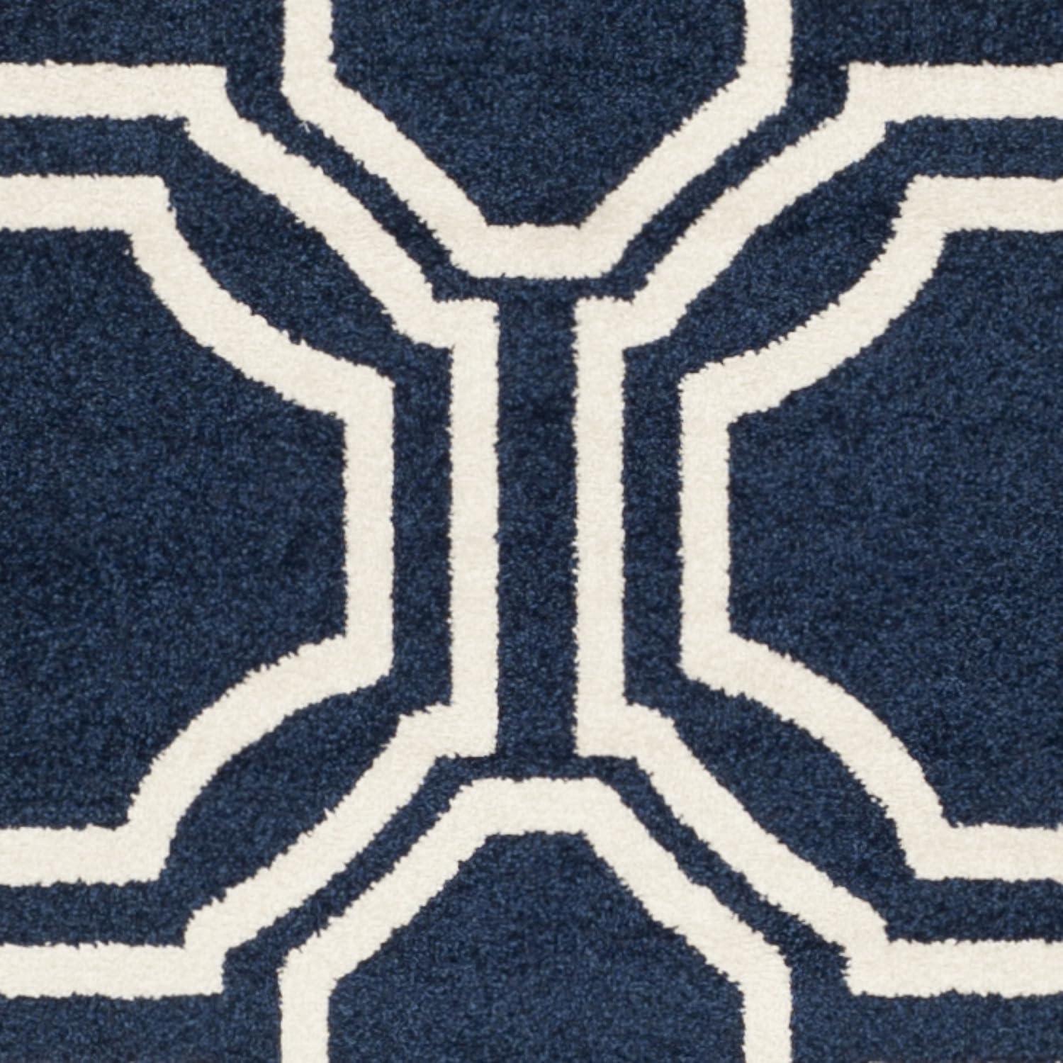 Amherst AMT411 Power Loomed Area Rug - Navy/Ivory - 8'x10' - Safavieh.