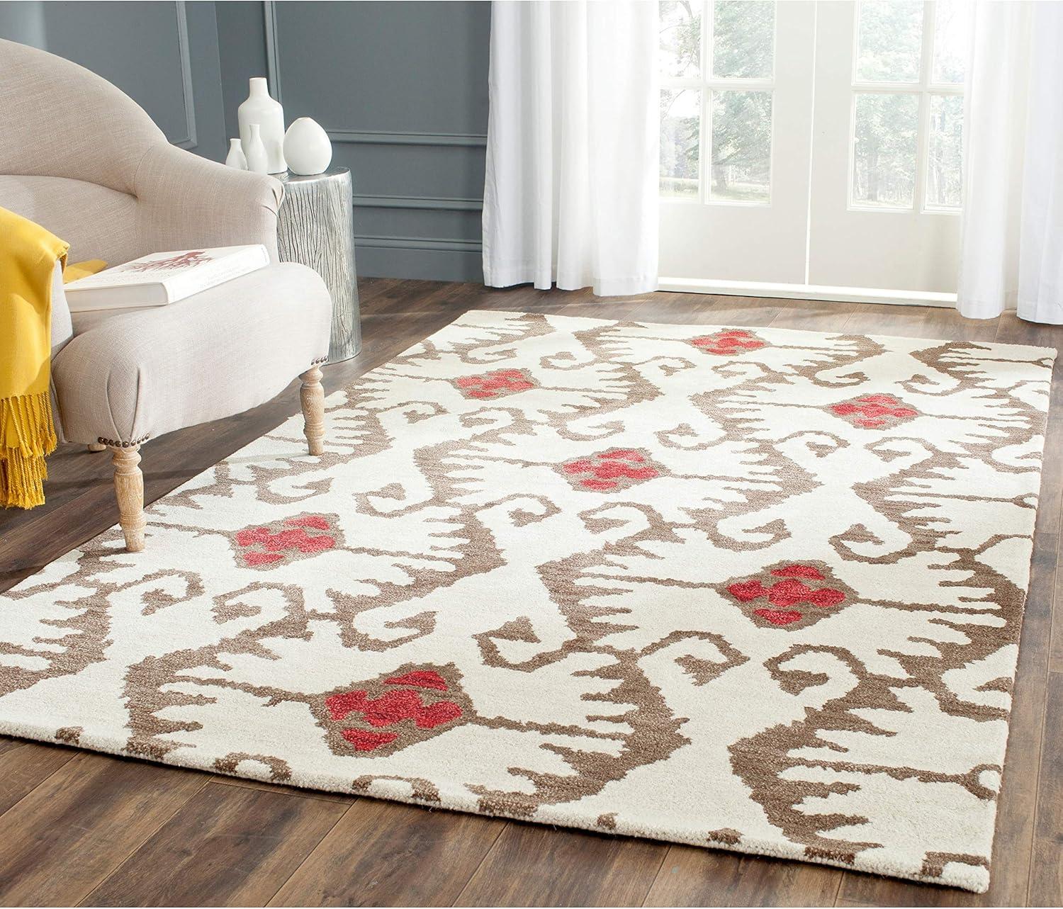 SAFAVIEH Wyndham Dzvonko Southwestern Wool Area Rug, Lavender/Ivory, 2' x 3'