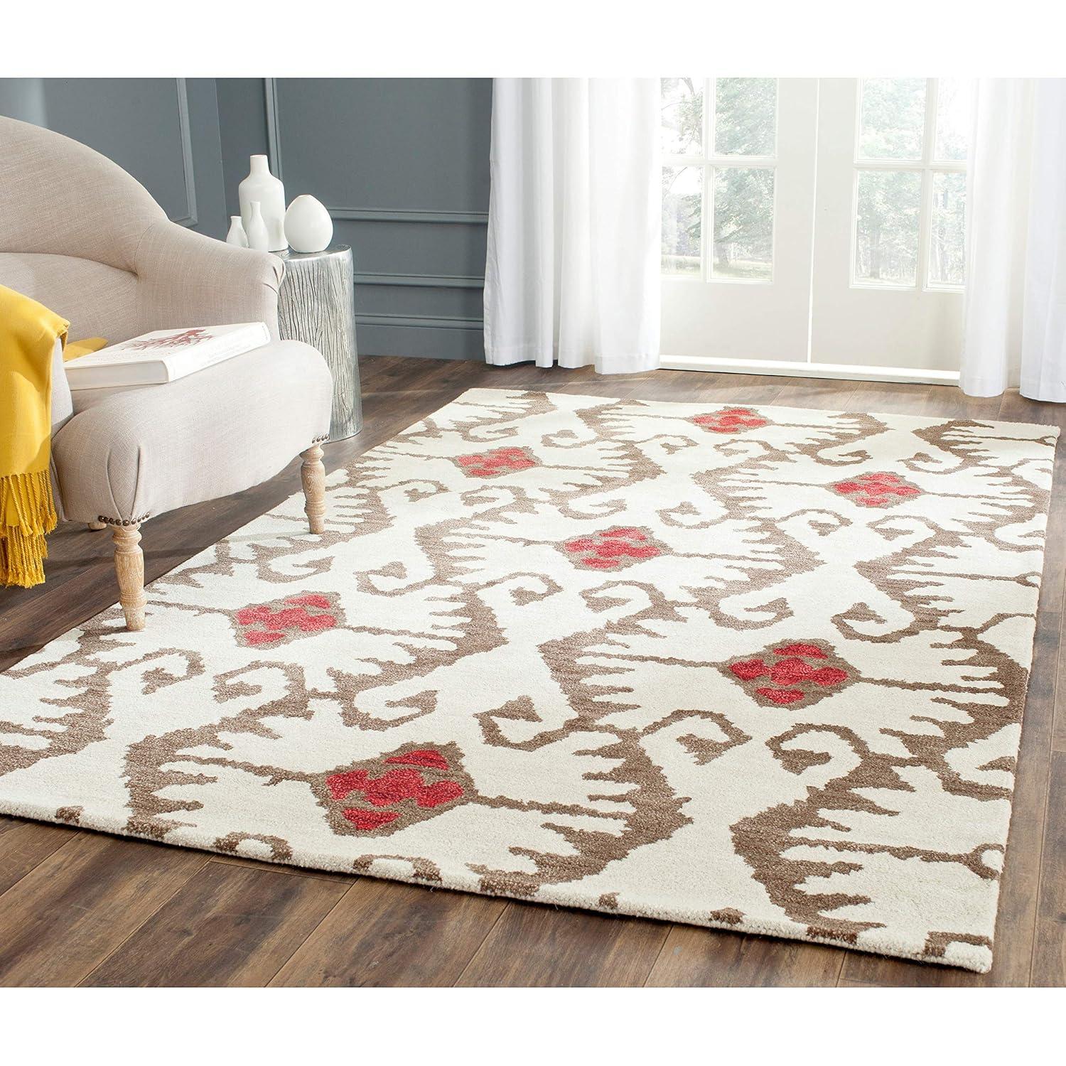 SAFAVIEH Wyndham Dzvonko Southwestern Wool Area Rug, Lavender/Ivory, 2' x 3'