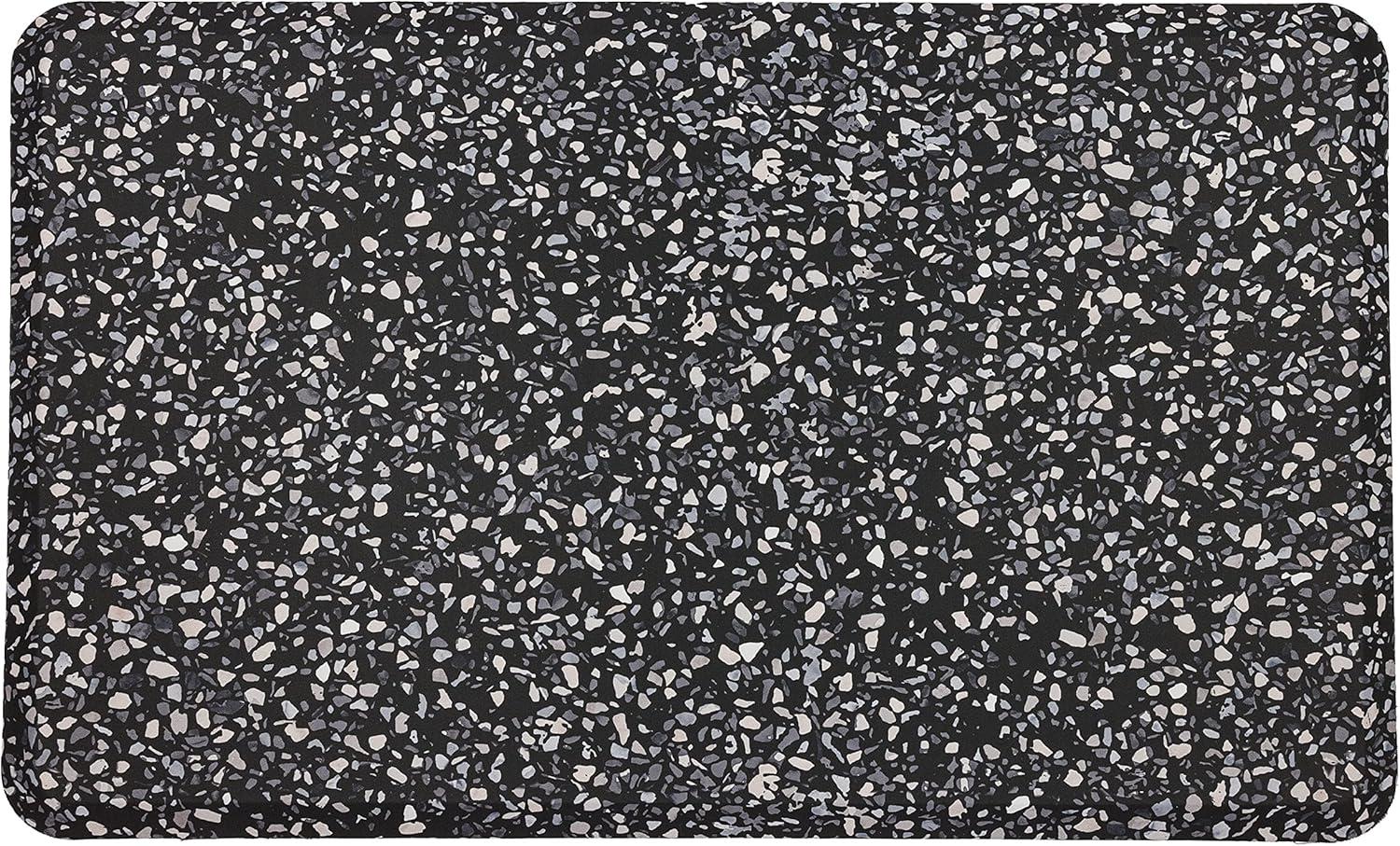 Mohawk Home Dri-Pro Cushion Kitchen Mat, Terrazo Tile, Black, 1' 6" X 2' 6"