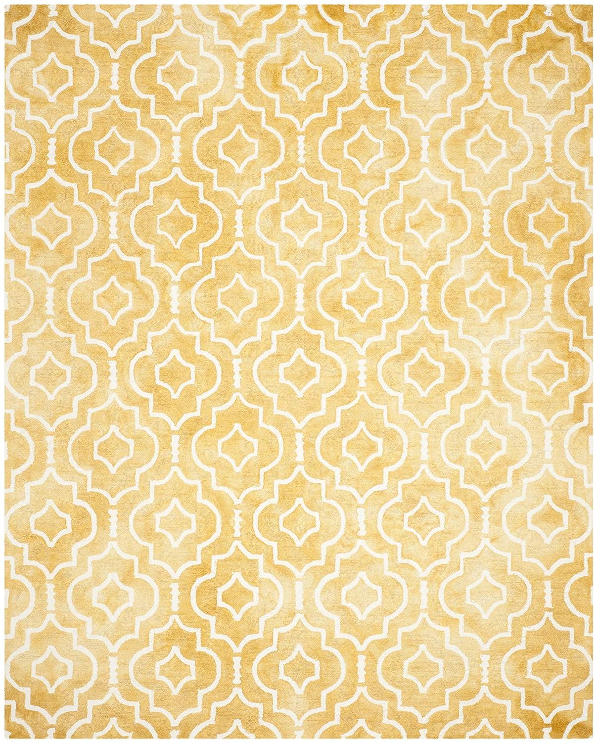 Dip Dye DDY538 Hand Tufted Indoor Area Rug - Gold/Ivory - 8'x10' - Safavieh