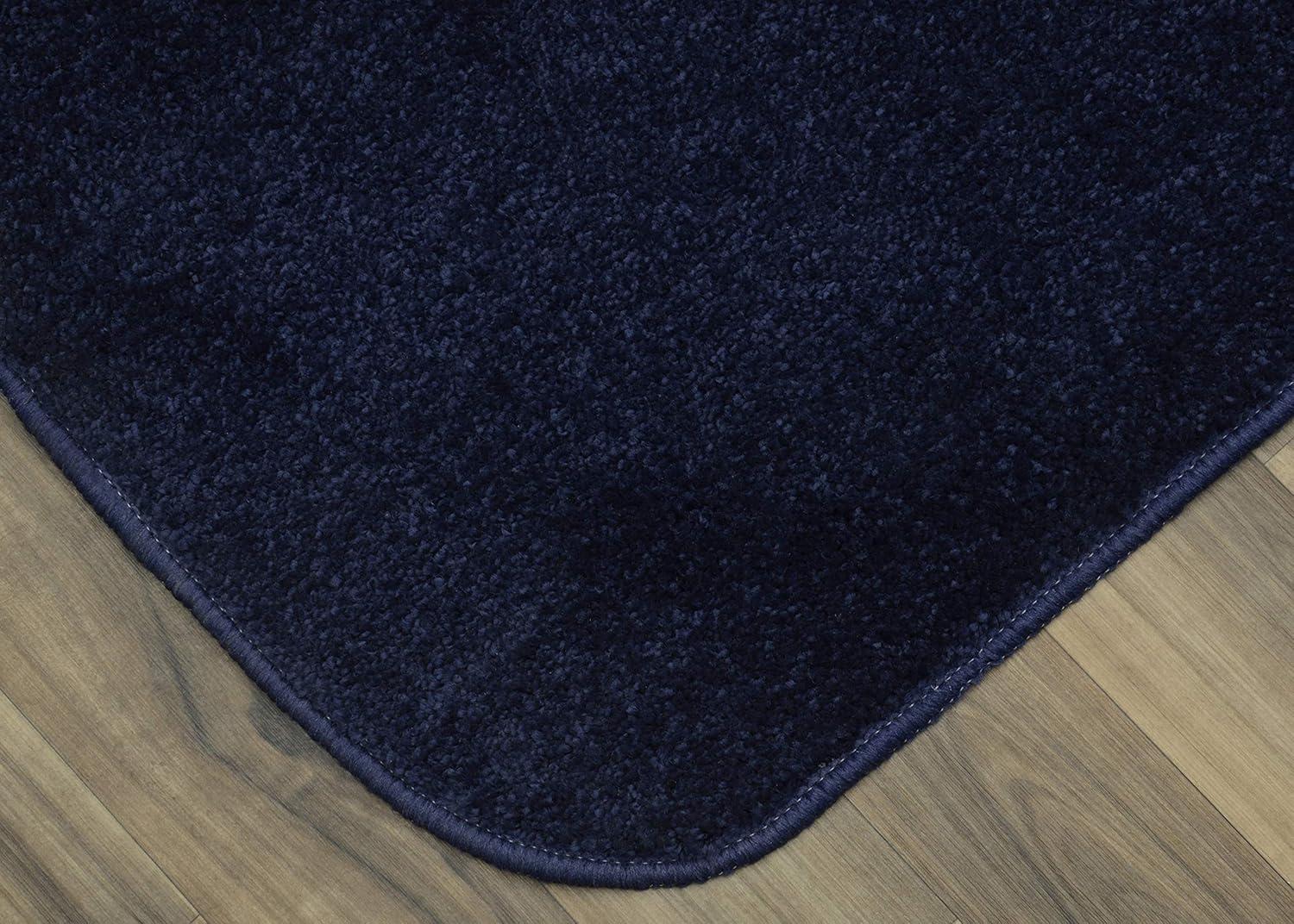 17"x24" Gramercy Washable Bath Rug Navy - Garland Rug: Non-Slip, Tufted, Quick-Dry Bath Mat