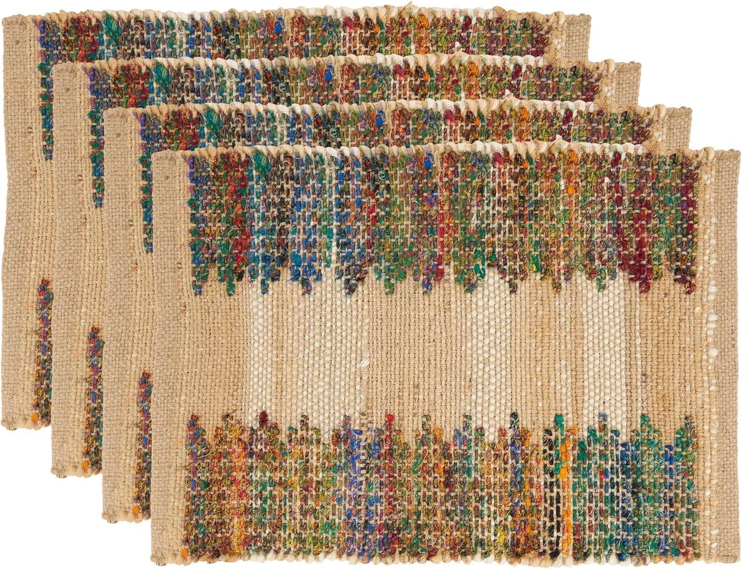 55% Jute - 45% Recycled Cotton No Pattern Rectangle Placemat