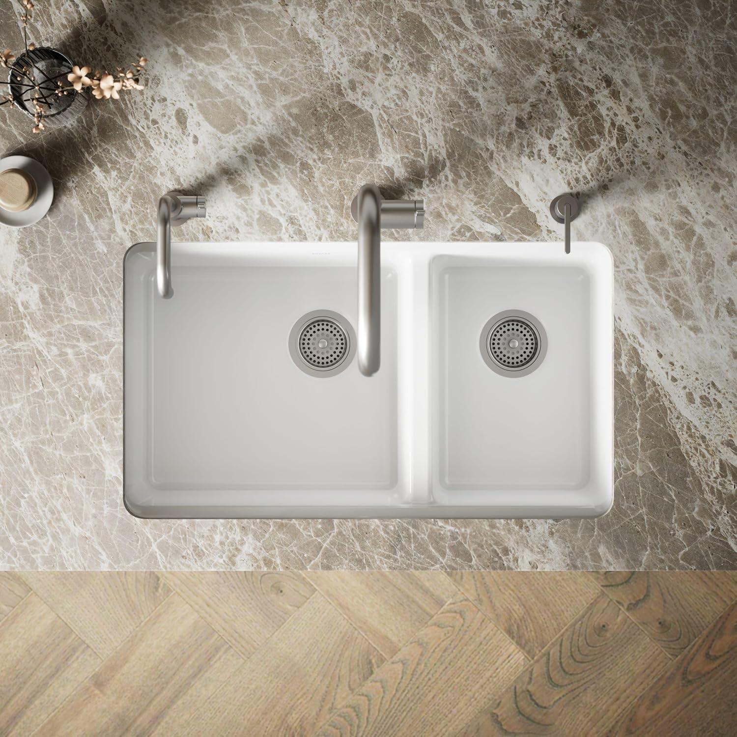 Riverby 33" L x 22" W Double Basin Undermount Kitchen Sink