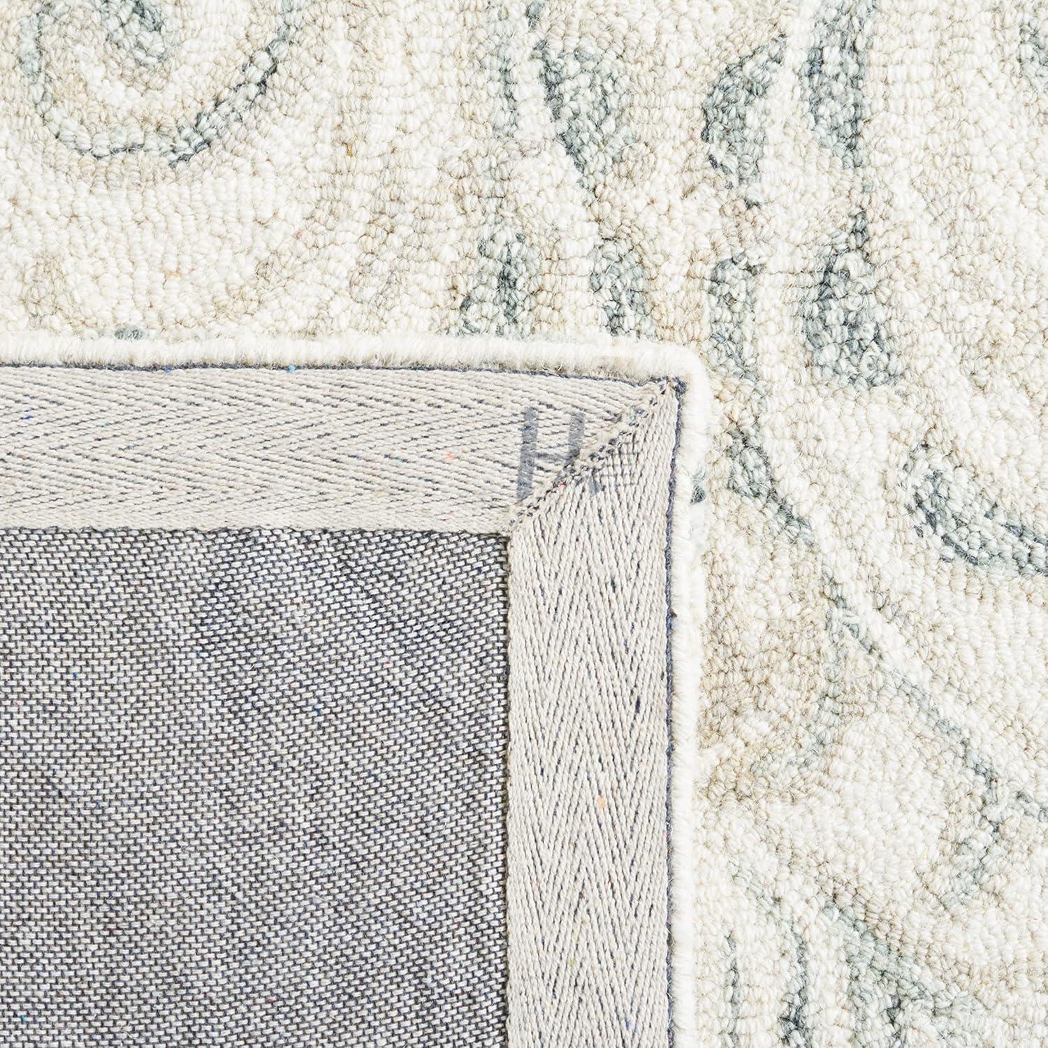 Micro-Loop MLP532 Hand Tufted Indoor Runner Rug - Ivory/Grey - 2'3"x11' - Safavieh