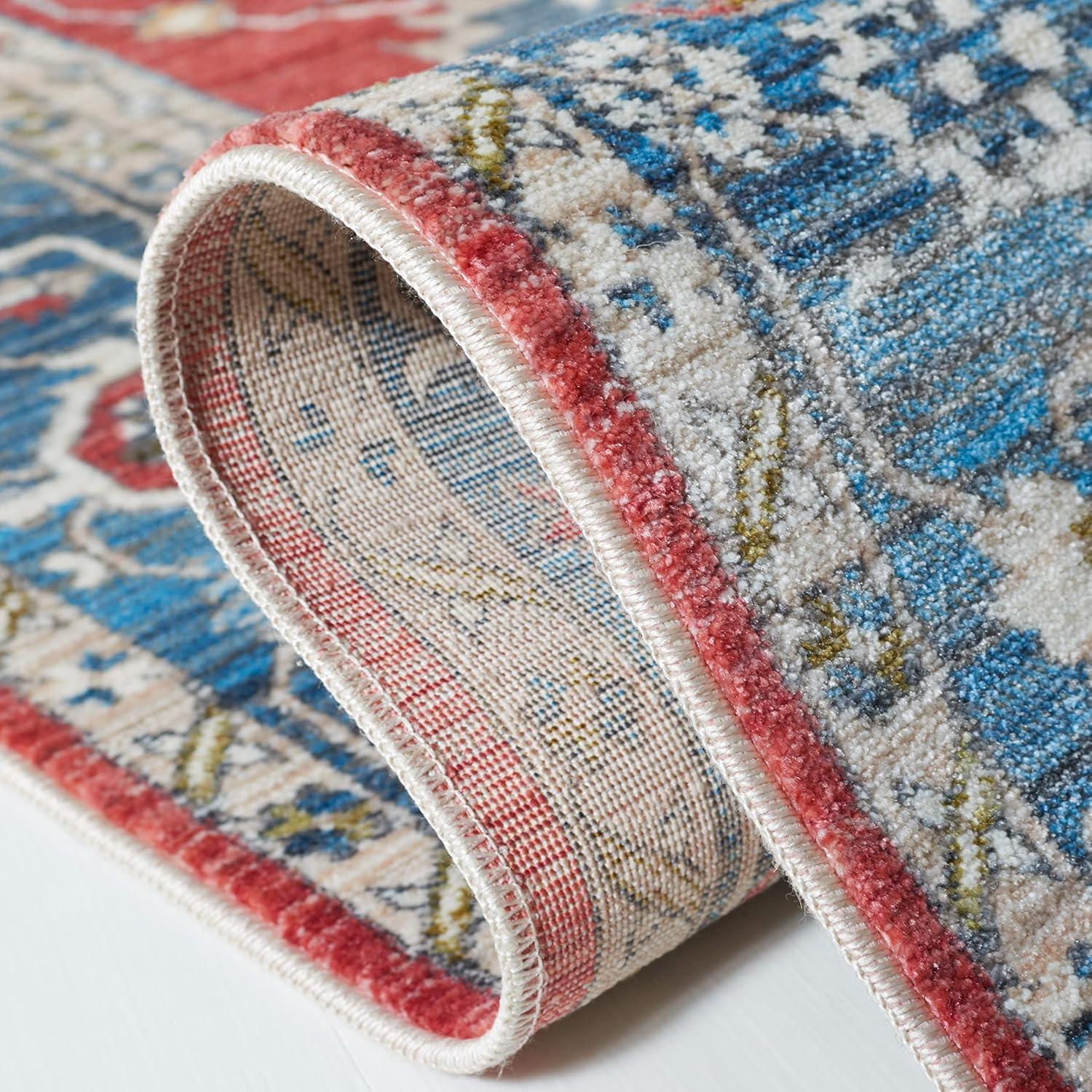 Vintage Persian VTP477 Power Loomed Area Rug - Red/Blue - 9'x11'7" - Safavieh.