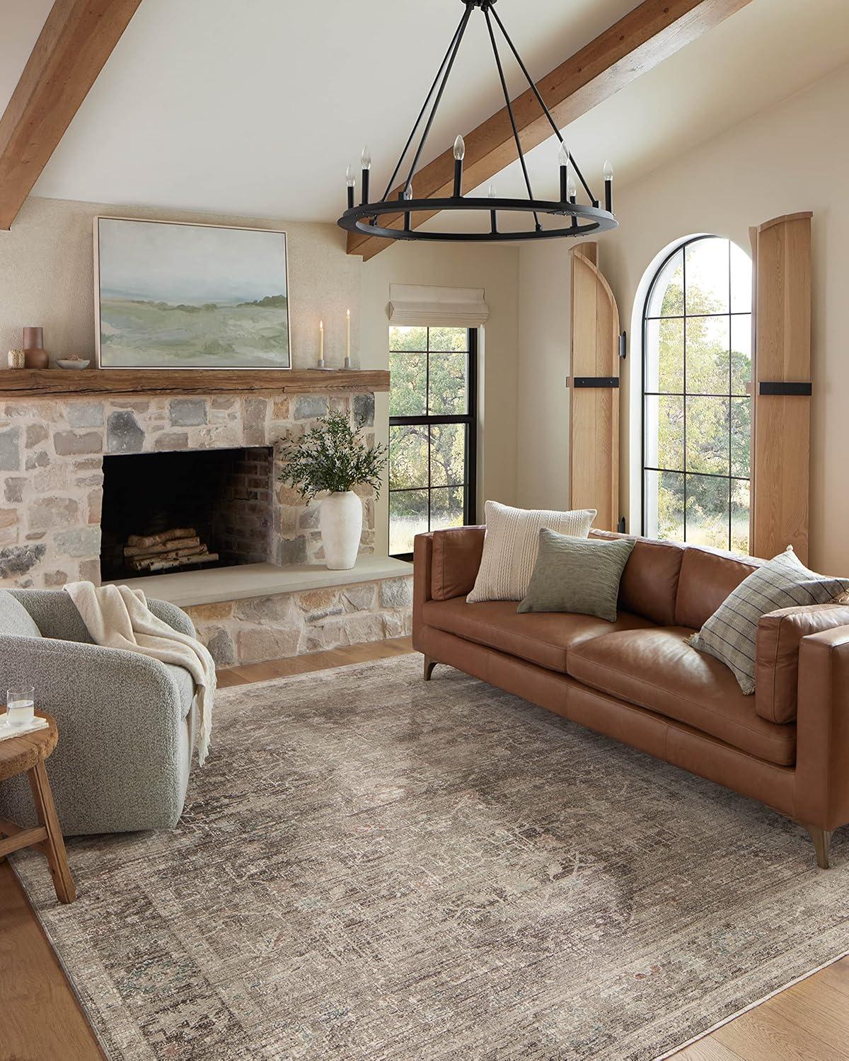 Magnolia Home By Joanna Gaines X Loloi Millie Charcoal / Dove Area Rug