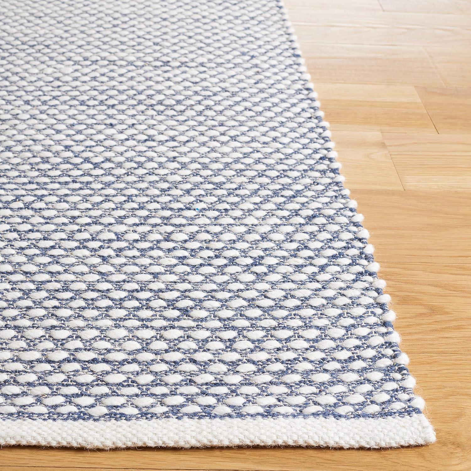 Vermont VRM650 Flat Weave Indoor Area Rug - Navy - 6'x6' - Safavieh