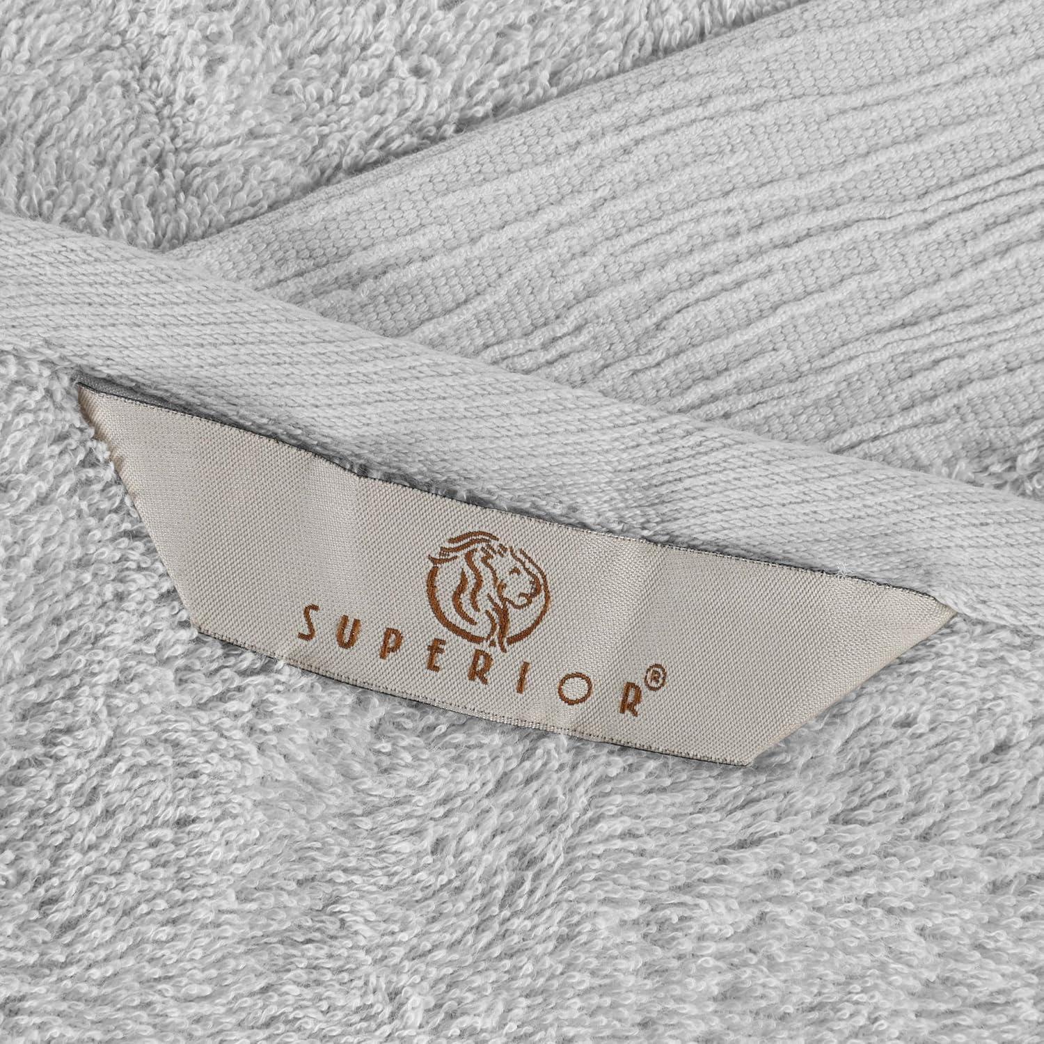 Superior Rayon from Bamboo Soft Modern 12-Piece Towel Set, Platinum