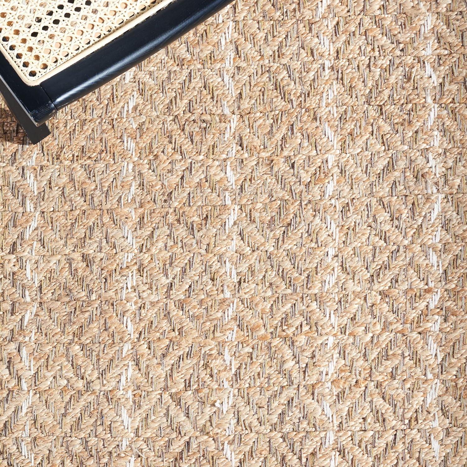 Union Rustic Abbie-J Hand Woven 0.8 Jute 0.2 Cotton Striped Rug