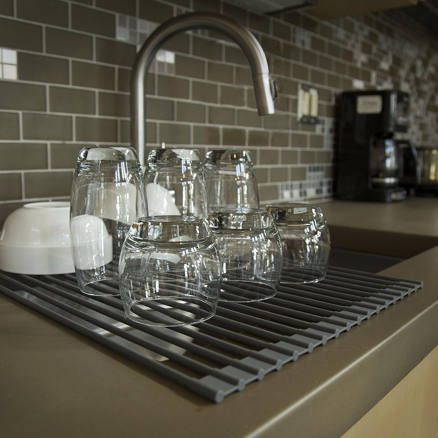 Domestic Corner Over-The-Sink, Roll Up Dish Drying Rack