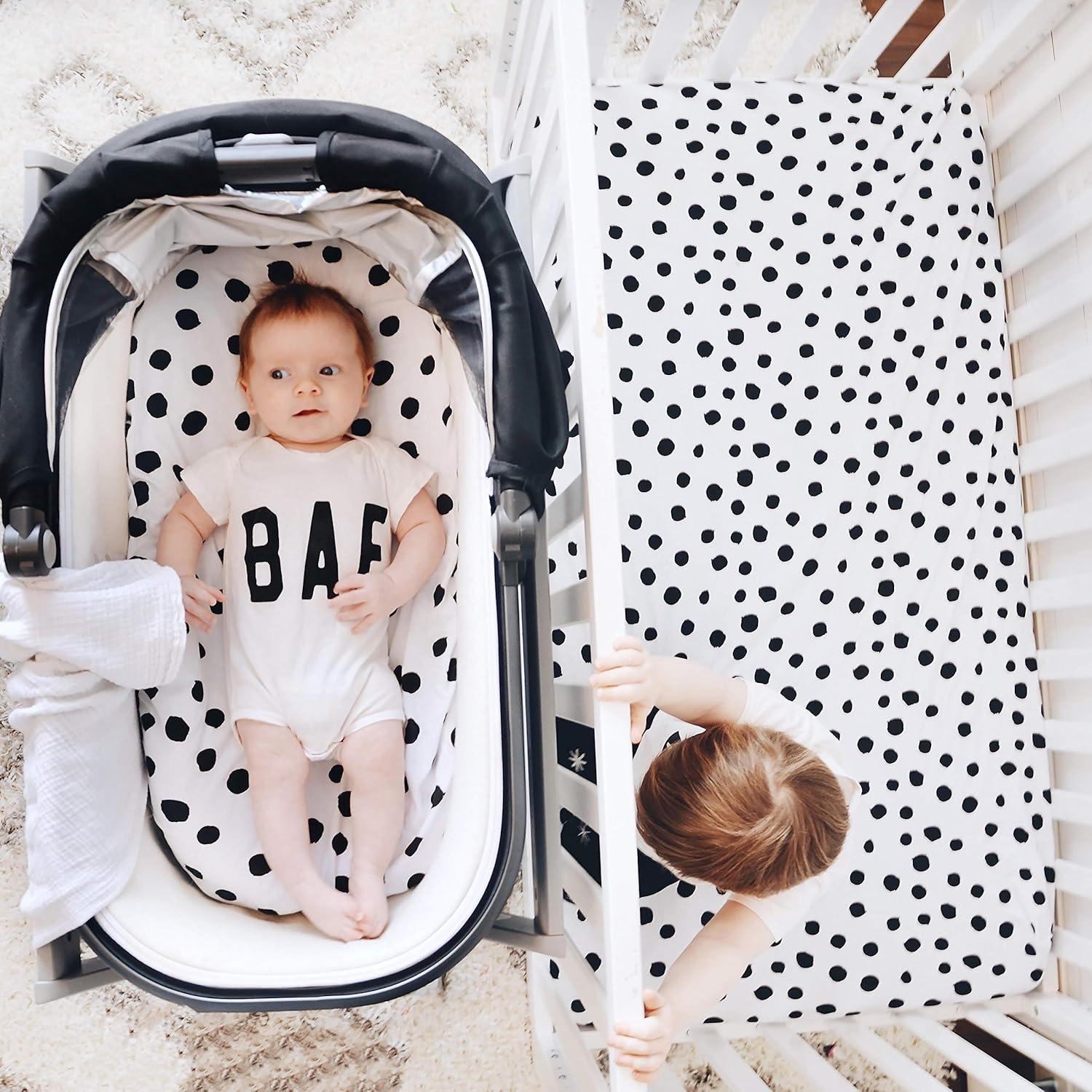 Ely's & Co. Baby Fitted Bassinet Sheet  100% Combed Jersey Cotton Pink for Baby Girl 2 Pack