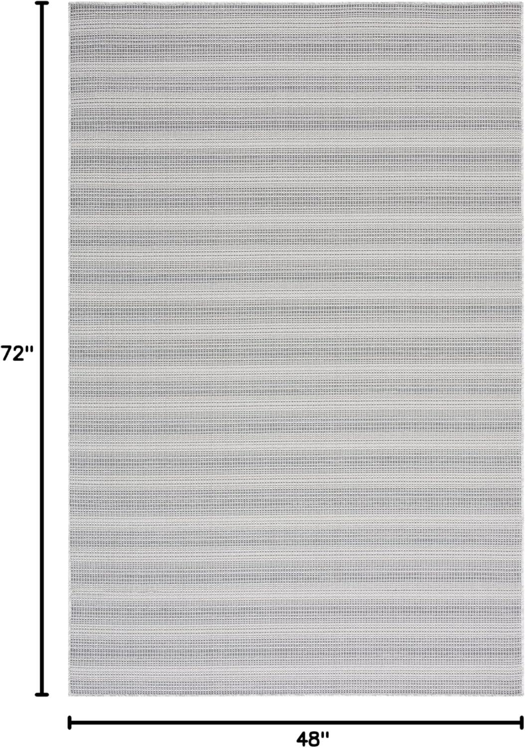 Hampton HTN231 Power Loomed Indoor/Outdoor Area Rug - Gray - 4'x6' - Safavieh.