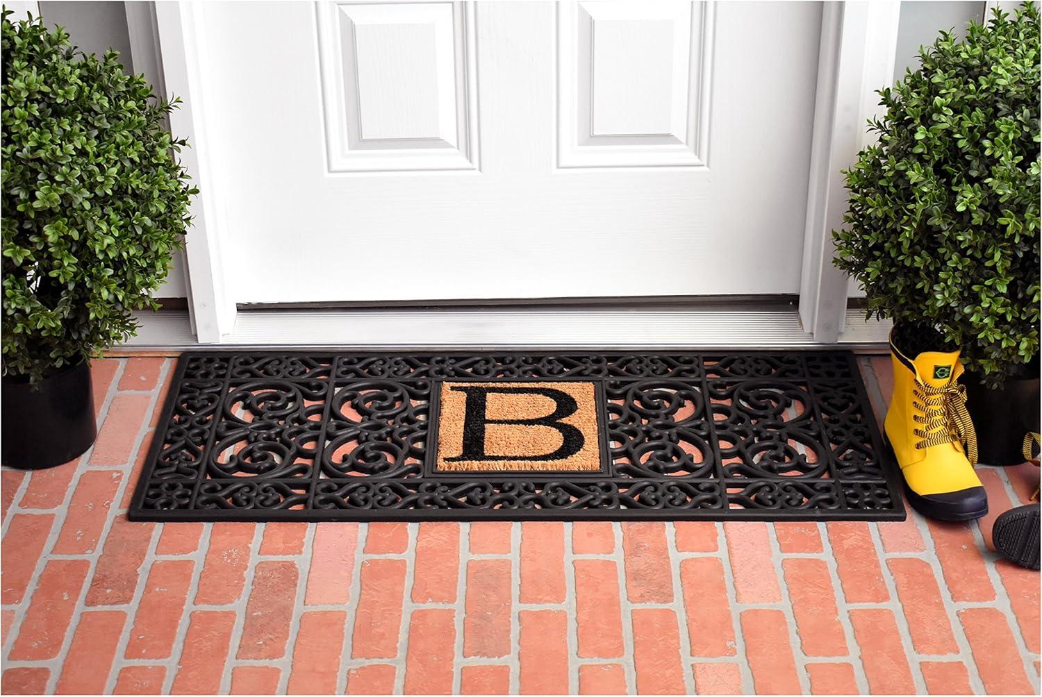 Calloway Mills Rubber Monogram Outdoor Doormat 17" x 41" (Letter B)