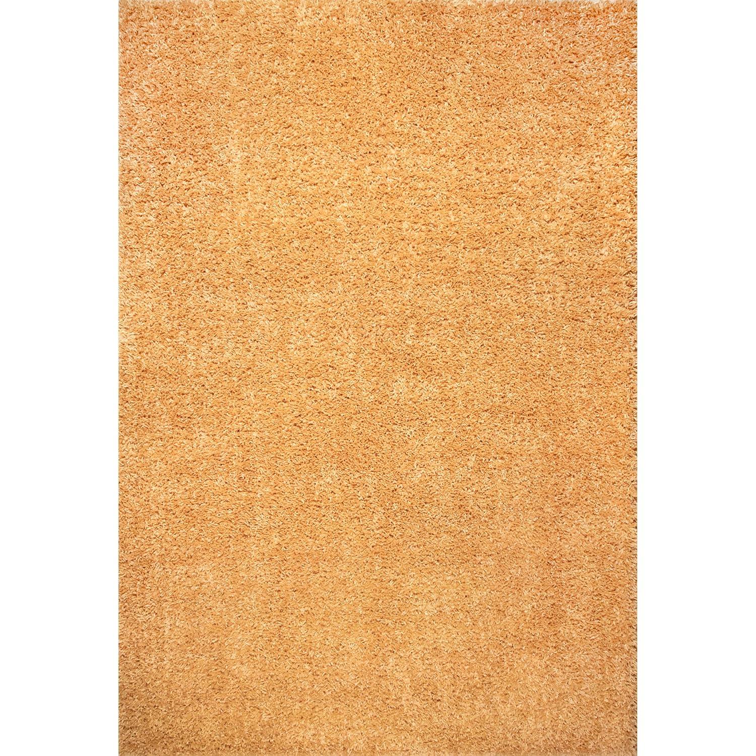 Nuloom Kara Solid 5x8 Shag Indoor Area Rug for Living Room Bedroom Dining Room Nursery, Yellow