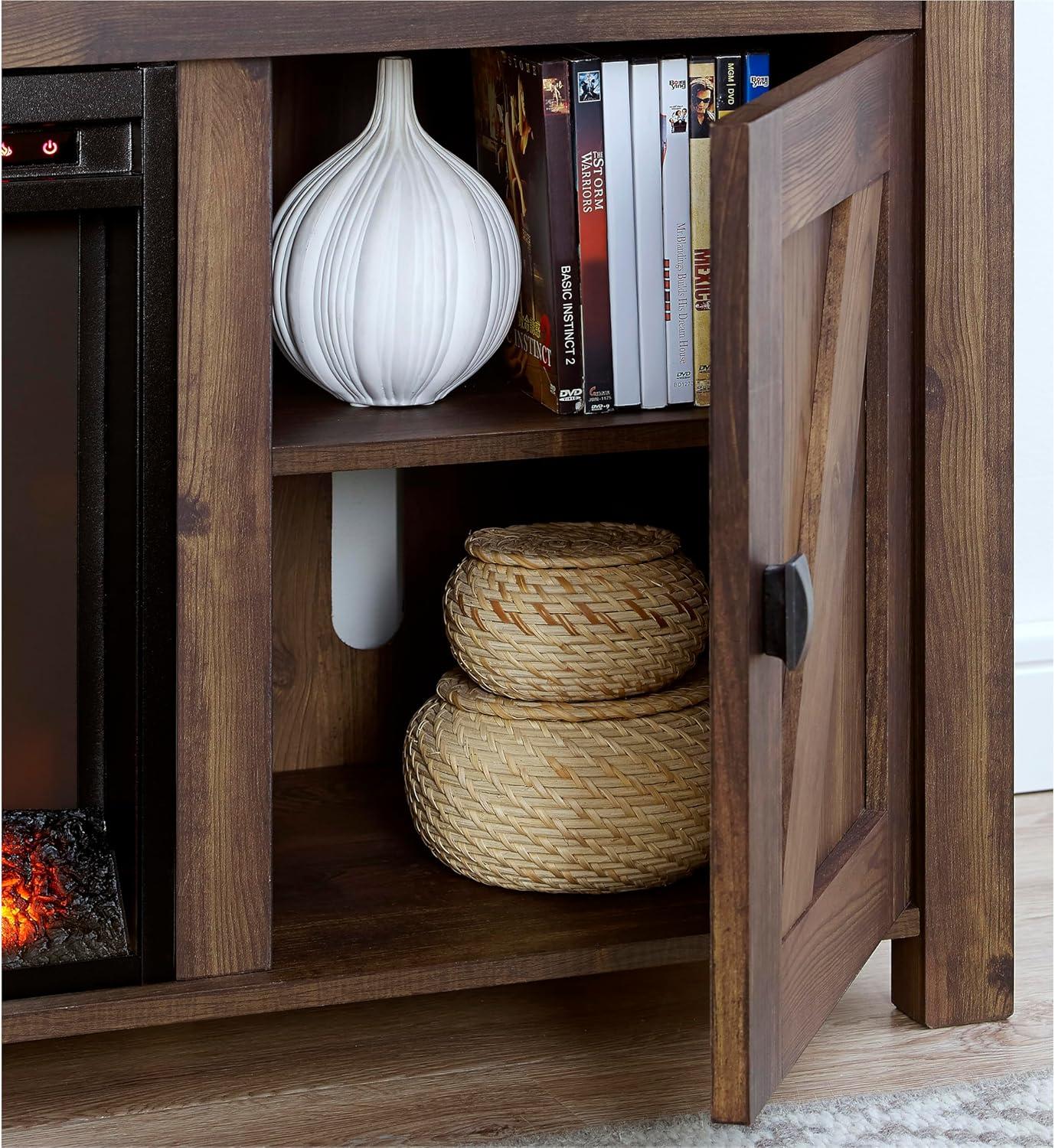 Ameriwood Home Farmington Electric Fireplace Console for TVs up to 60", Rustic