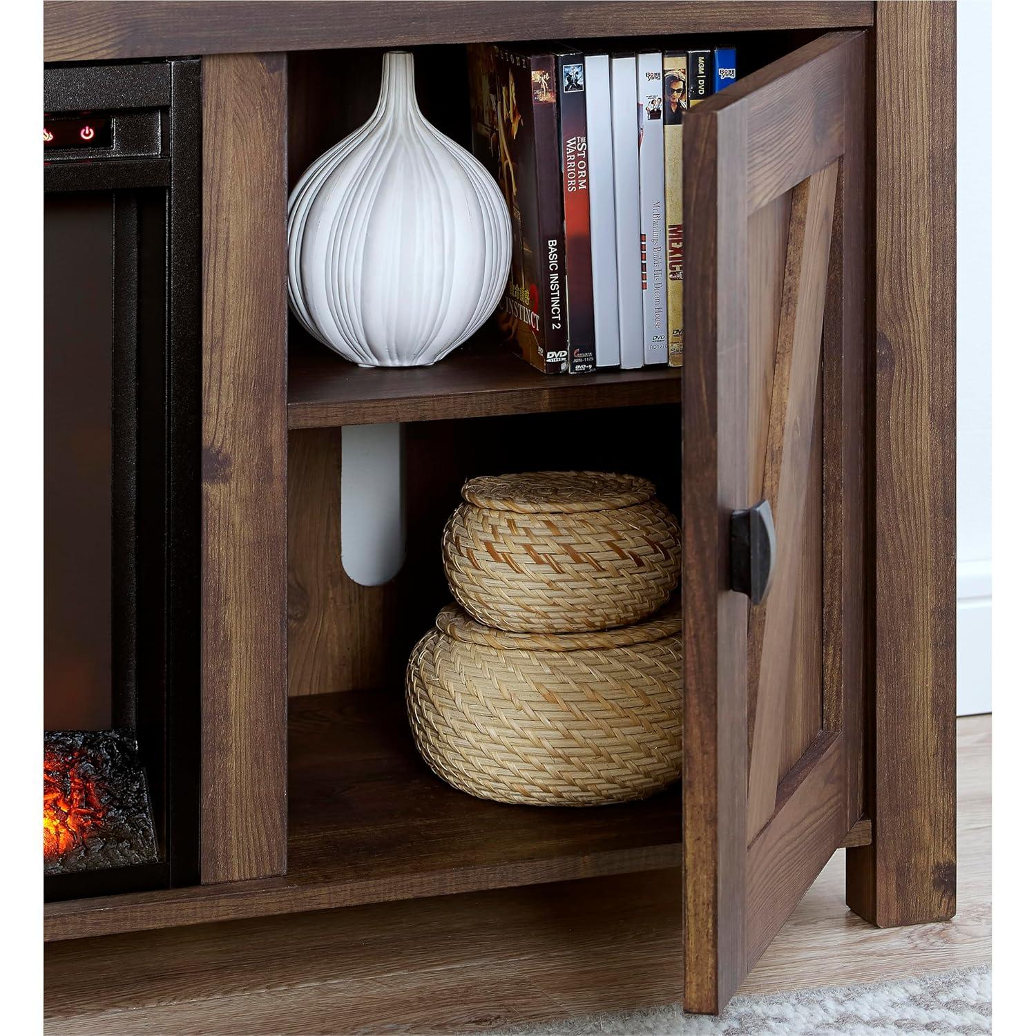 Ameriwood Home Farmington Electric Fireplace Console for TVs up to 60", Rustic