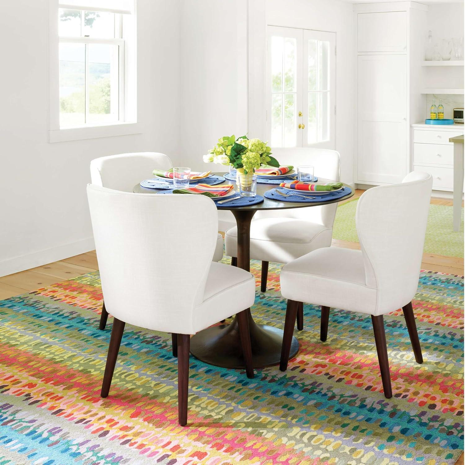 Paint Chip Multi Hand Micro Hooked Wool Rug