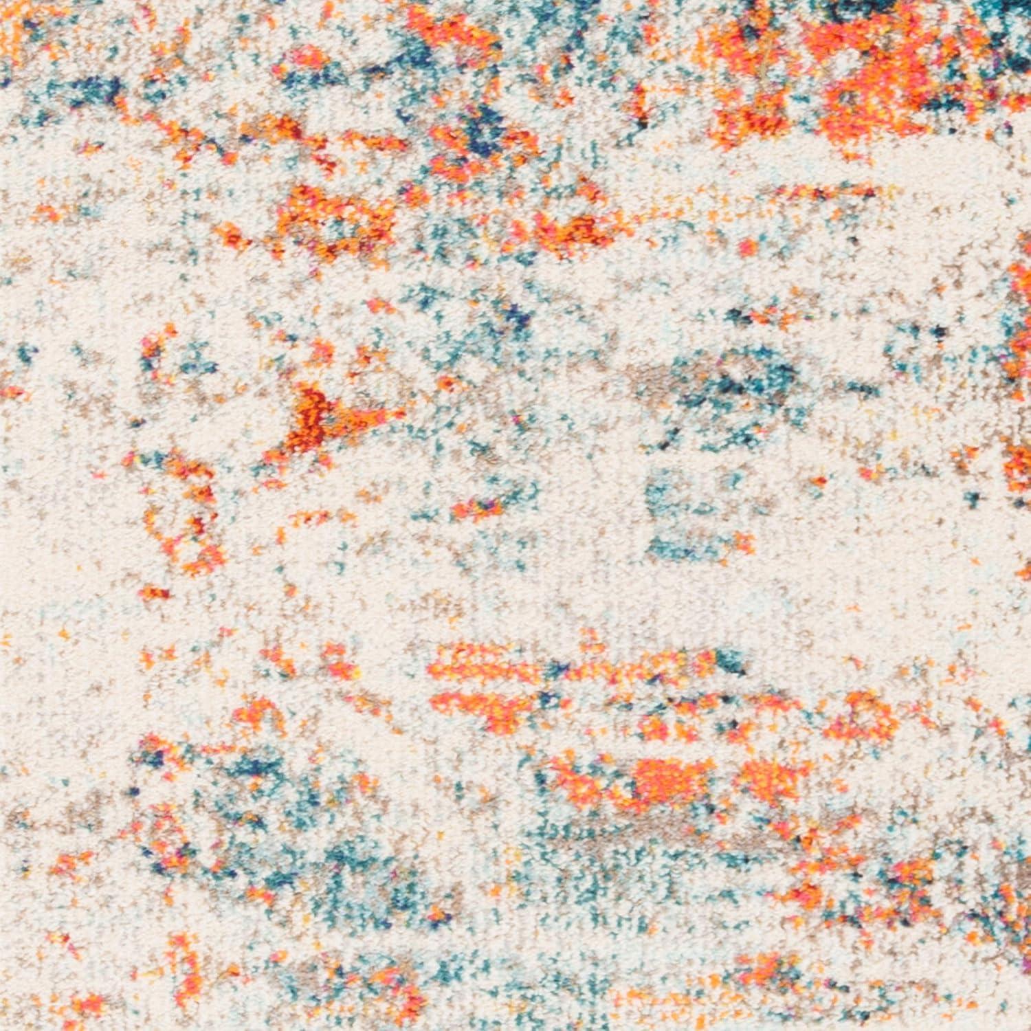 SAFAVIEH Madison Brooke Vintage Abstract Area Rug, Cream/Orange, 6' x 9'