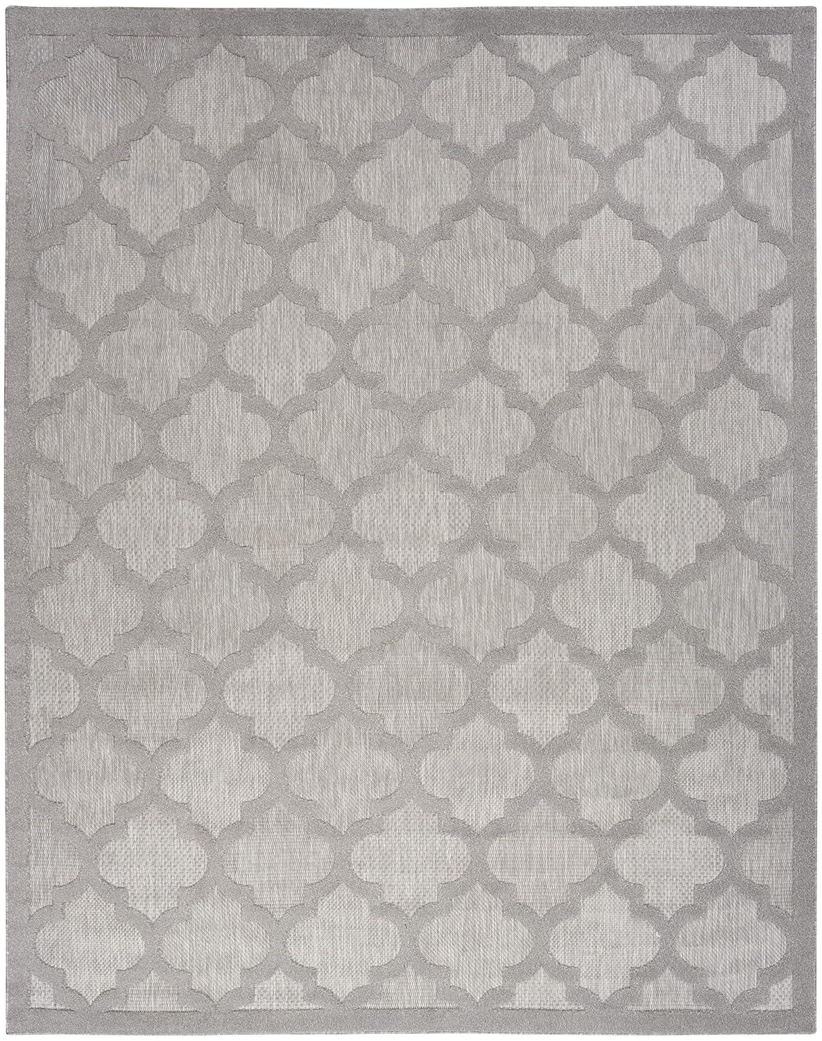 Nourison Easy Care 7' x 10' Silver Grey Indoor/Outdoor Rug