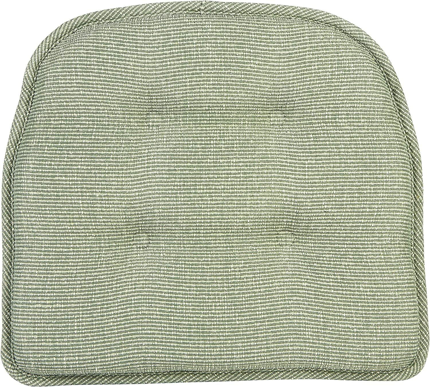 The Gripper Non-Slip 15" x 16" Saturn Tufted Kitchen or Dining Chair Cushions, Set of 2