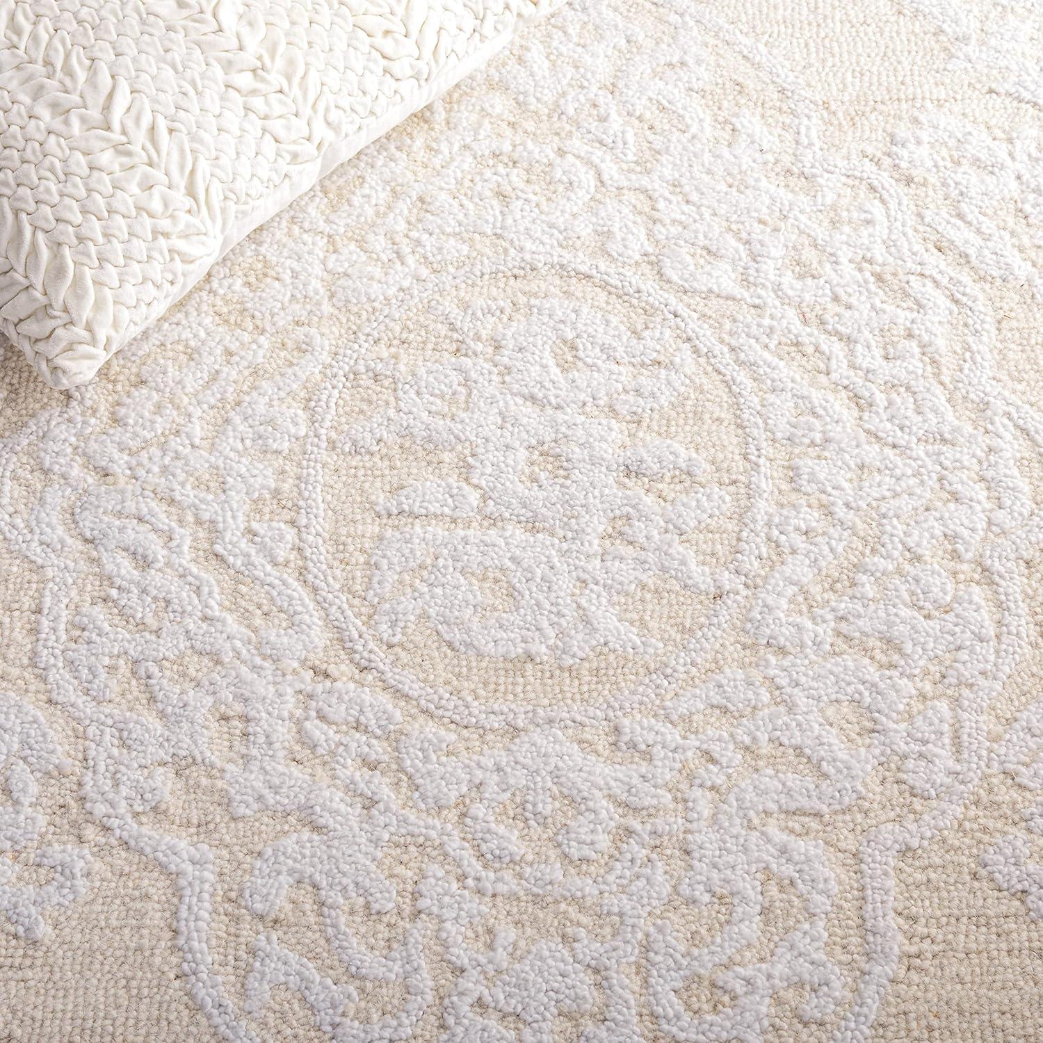 Abstract ABT359 Hand Tufted Area Rug - Ivory/Beige - 8'x10' - Safavieh.