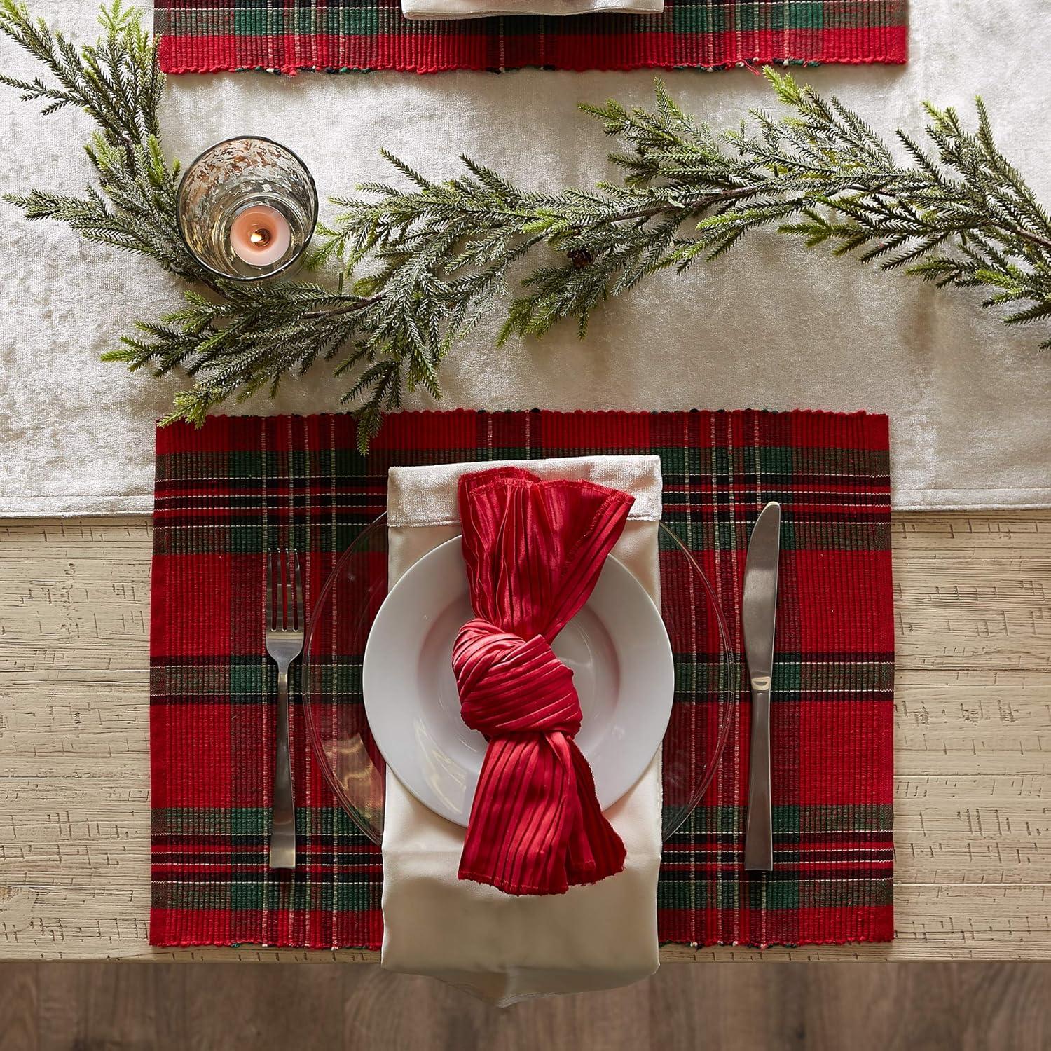 The Holiday Aisle® Valliere Cotton Plaid Rectangle Placemat (Set of 6)