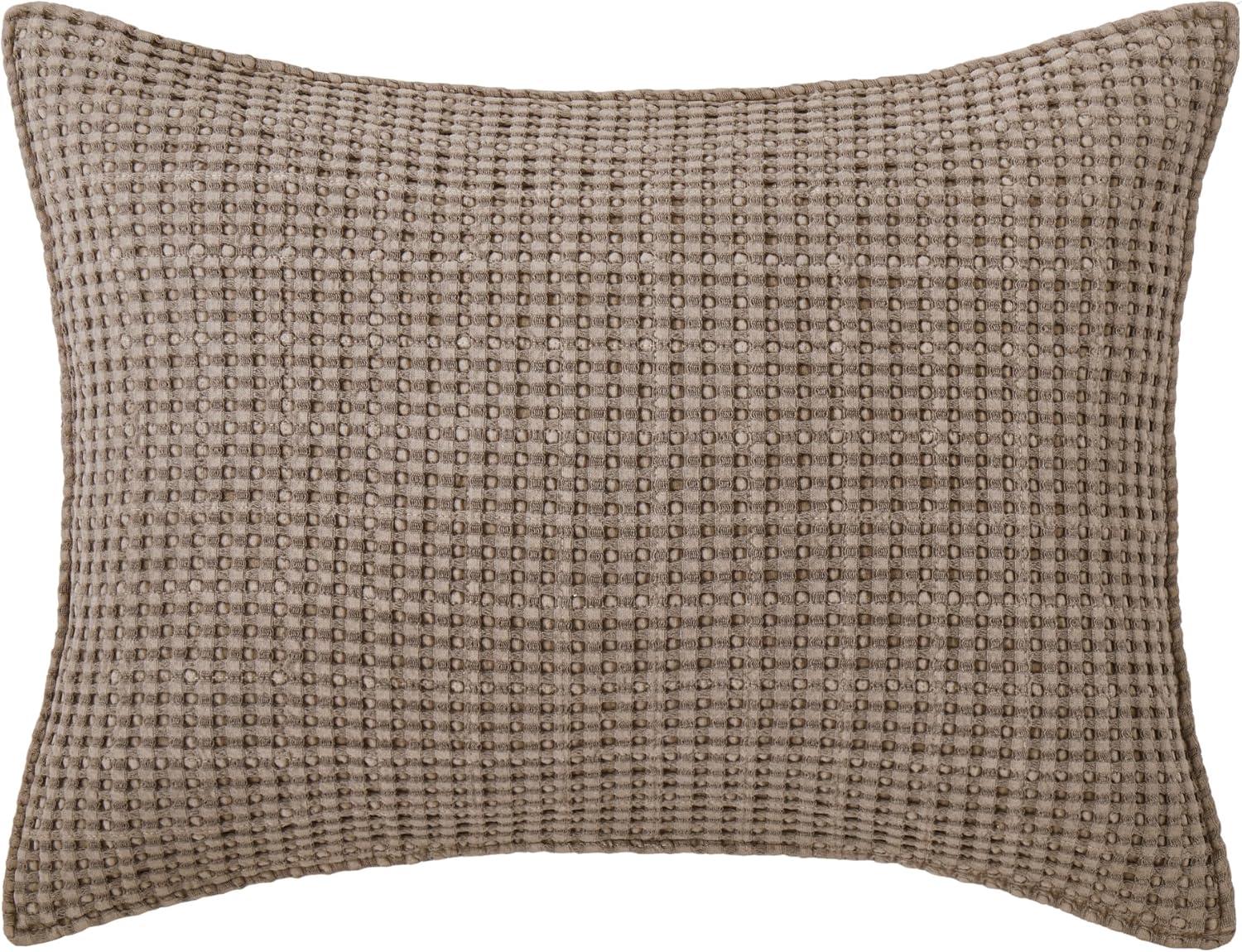 Mills Waffle Cocoa Standard Sham - Levtex Home