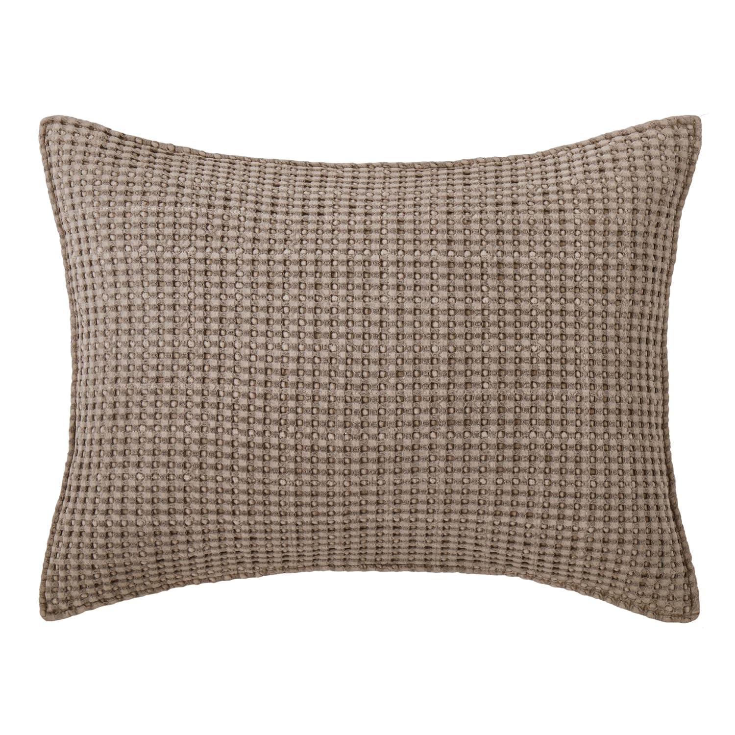 Mills Waffle Cocoa Standard Sham - Levtex Home