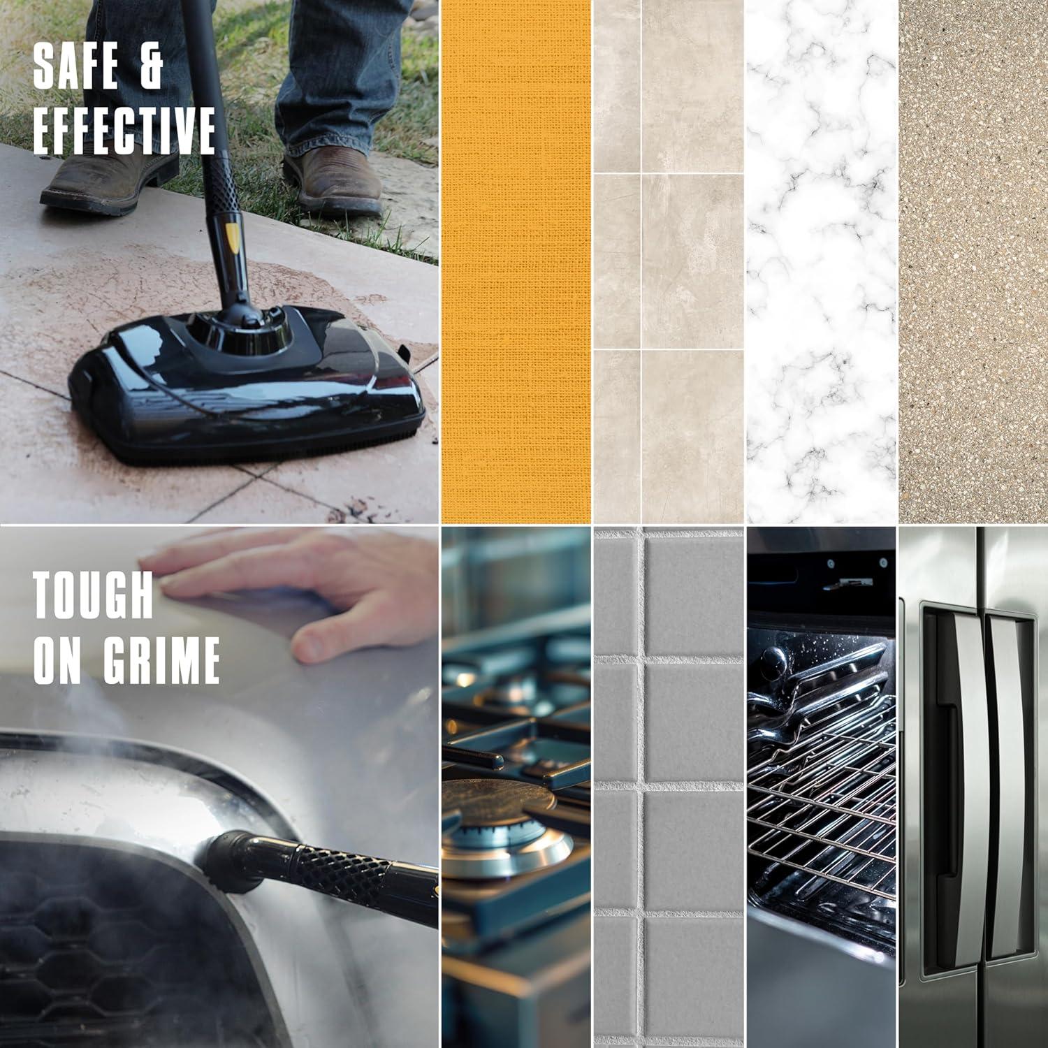 McCulloch MC1385 Deluxe Canister Steam Cleaner, 2-Hour Runtime, Chemical-Free, 23 Accessories: Mop Head, Brushes & More