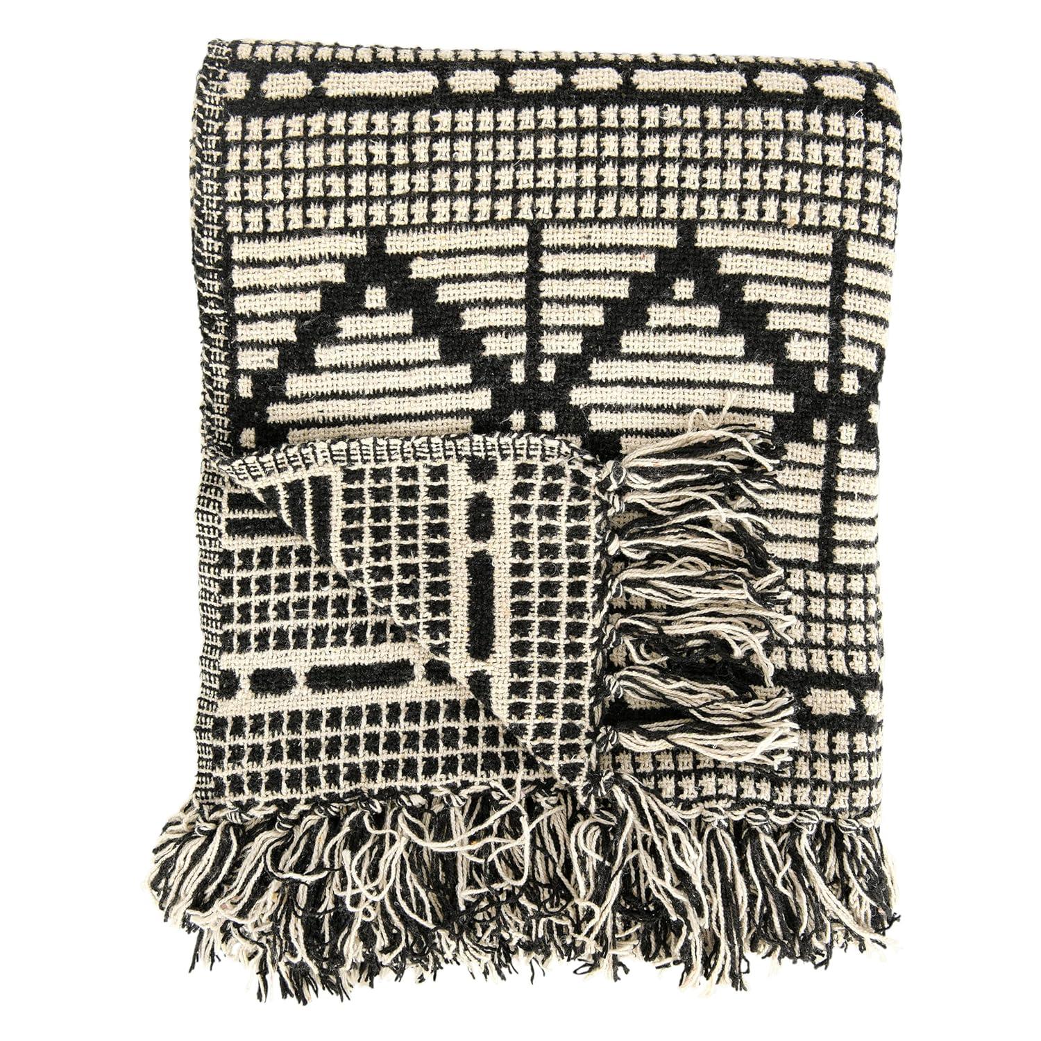 Bloomingville Hand Woven Throw Blanket
