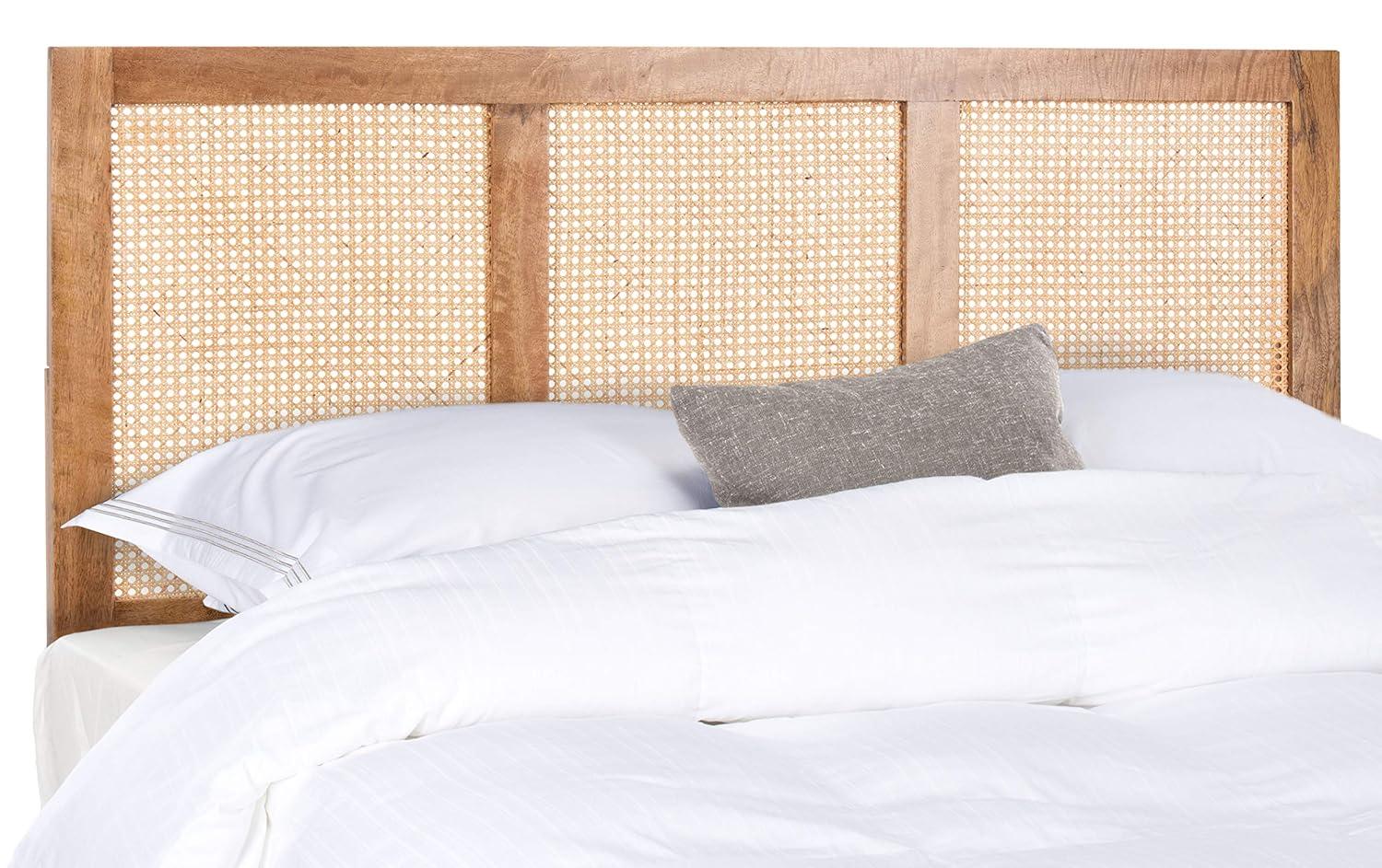 SAFAVIEH Vienna Cane Farmhouse Wood Headboard, Queen, Natural