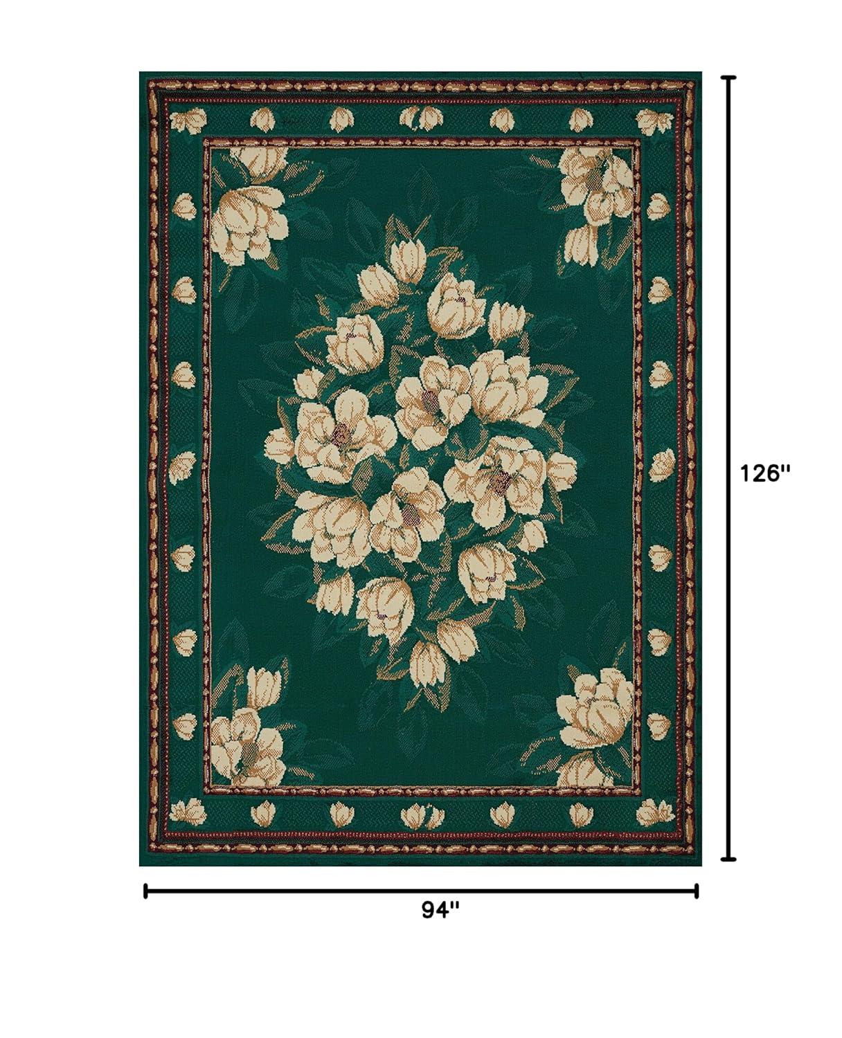 United Weavers Brunswick Eloise Traditional Floral Area Rug, Hunter, 7'10" x 10'6"